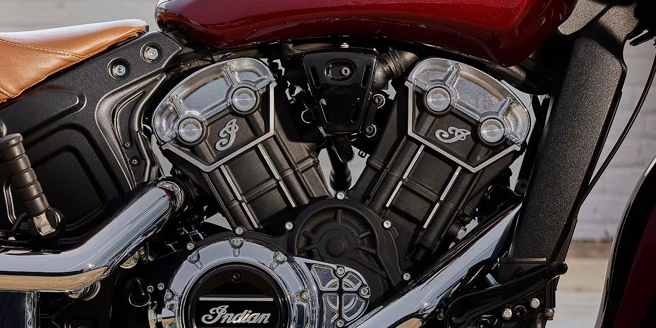 Close-up do Indian Scout Engine