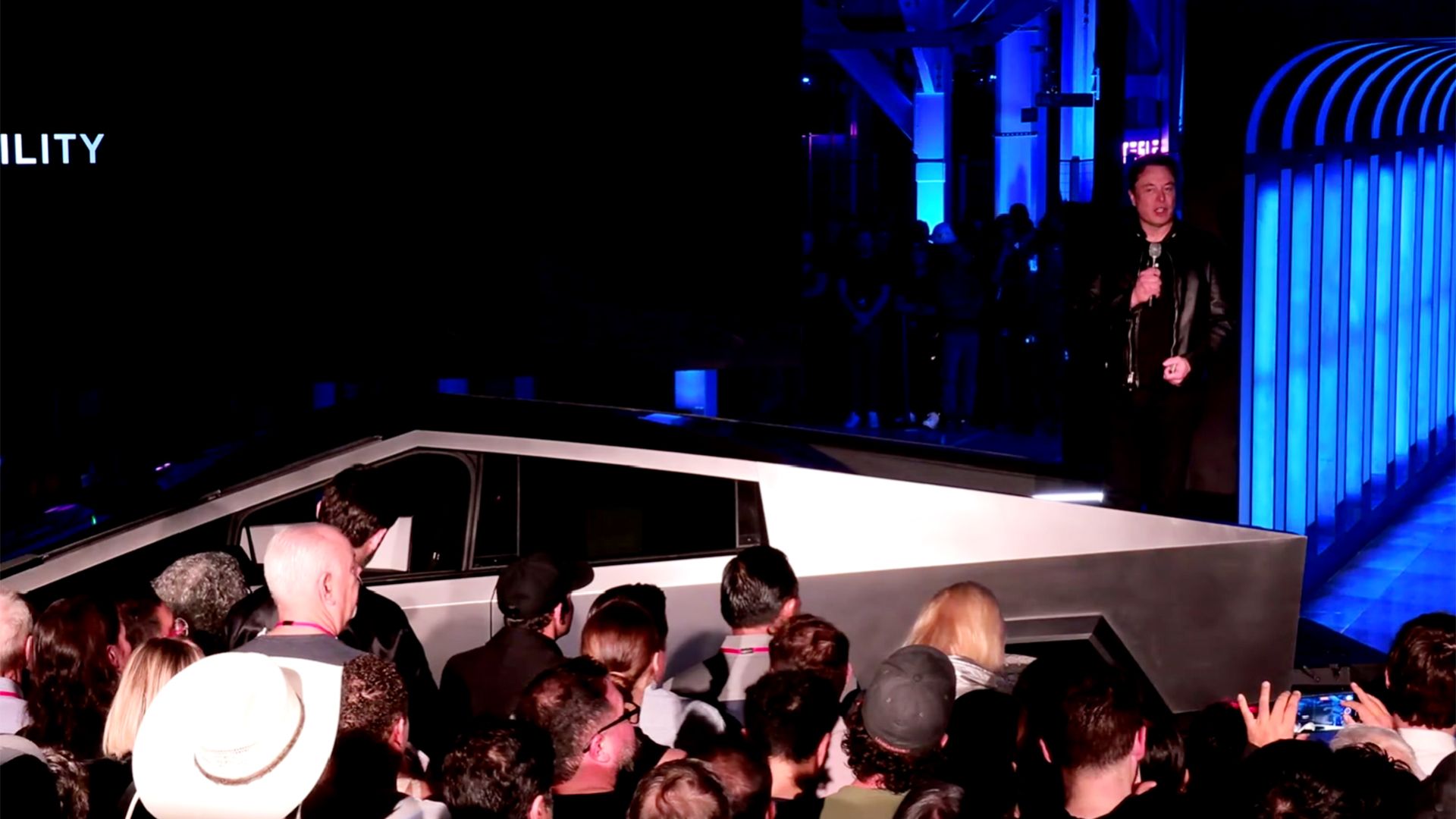 Evento de entrega do Tesla Cybertruck Elon Musk 