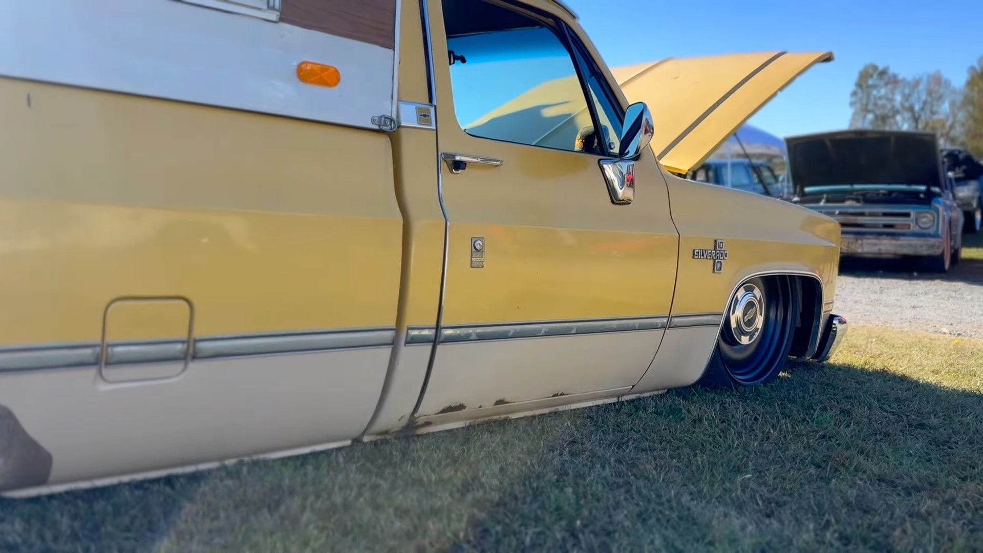 This Bagged And Beat Up Chevy C10 Squarebody Is The Ultimate Sleeper Pickup