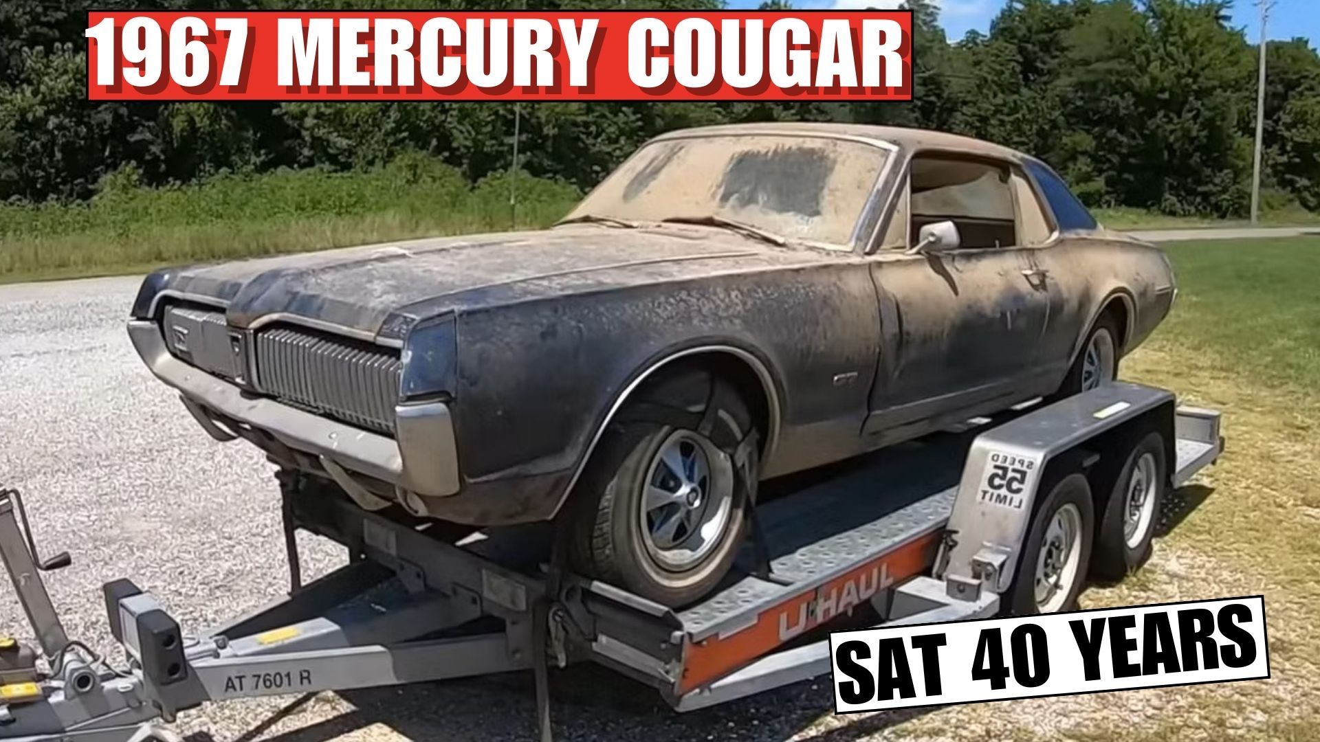 1967 Mercury Cougar on Trailer