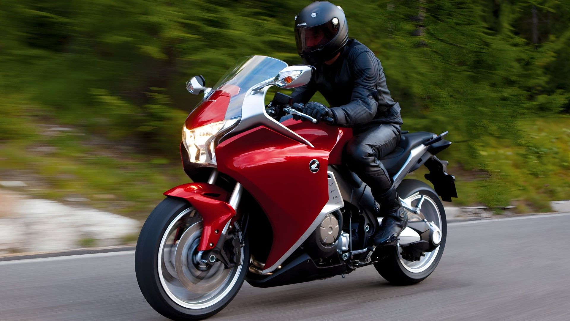 Red 2010 Honda VFR1200F Sport Touring Motorcycle