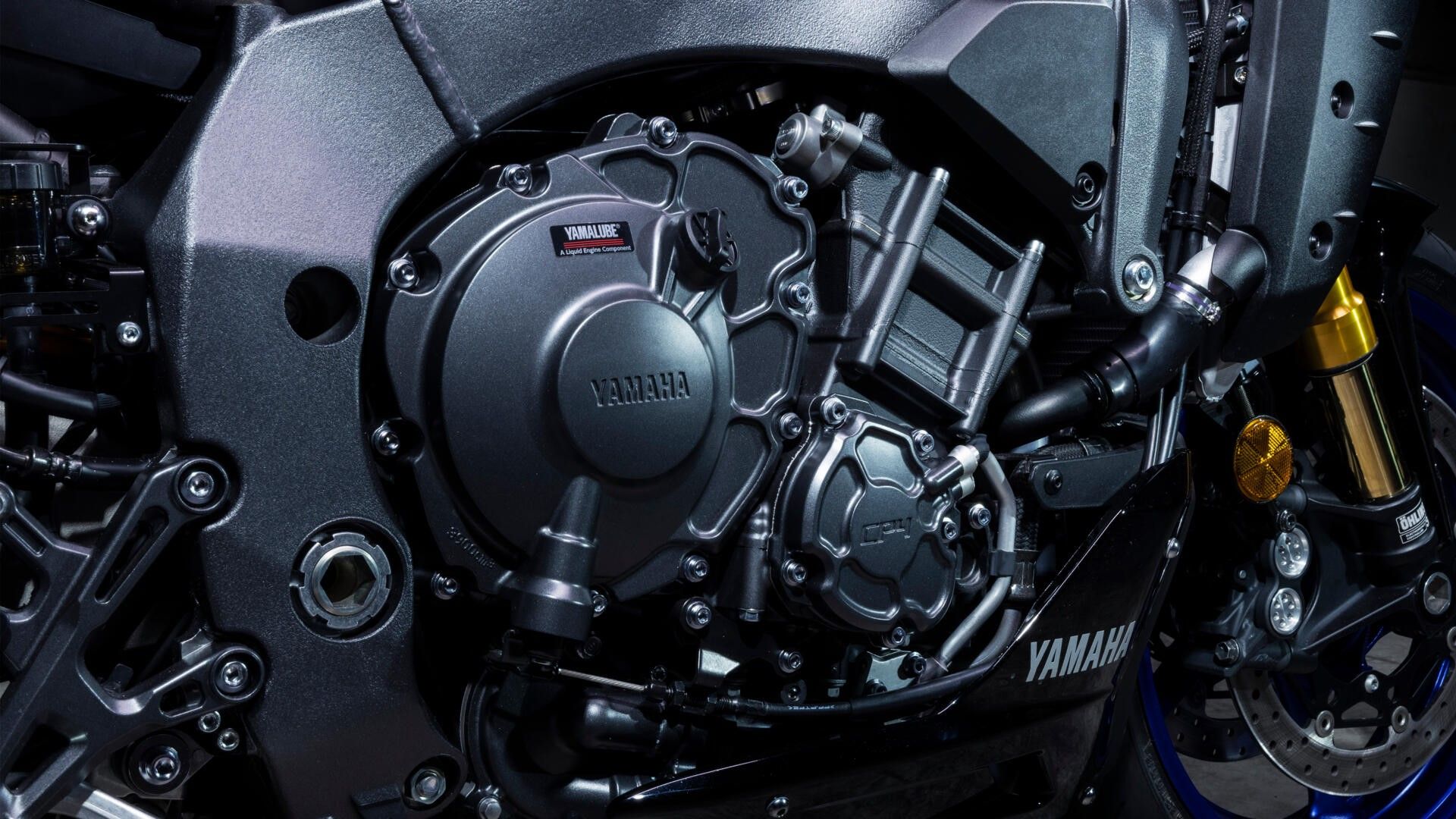 2023 Yamaha MT-10 SP engine close-up shot