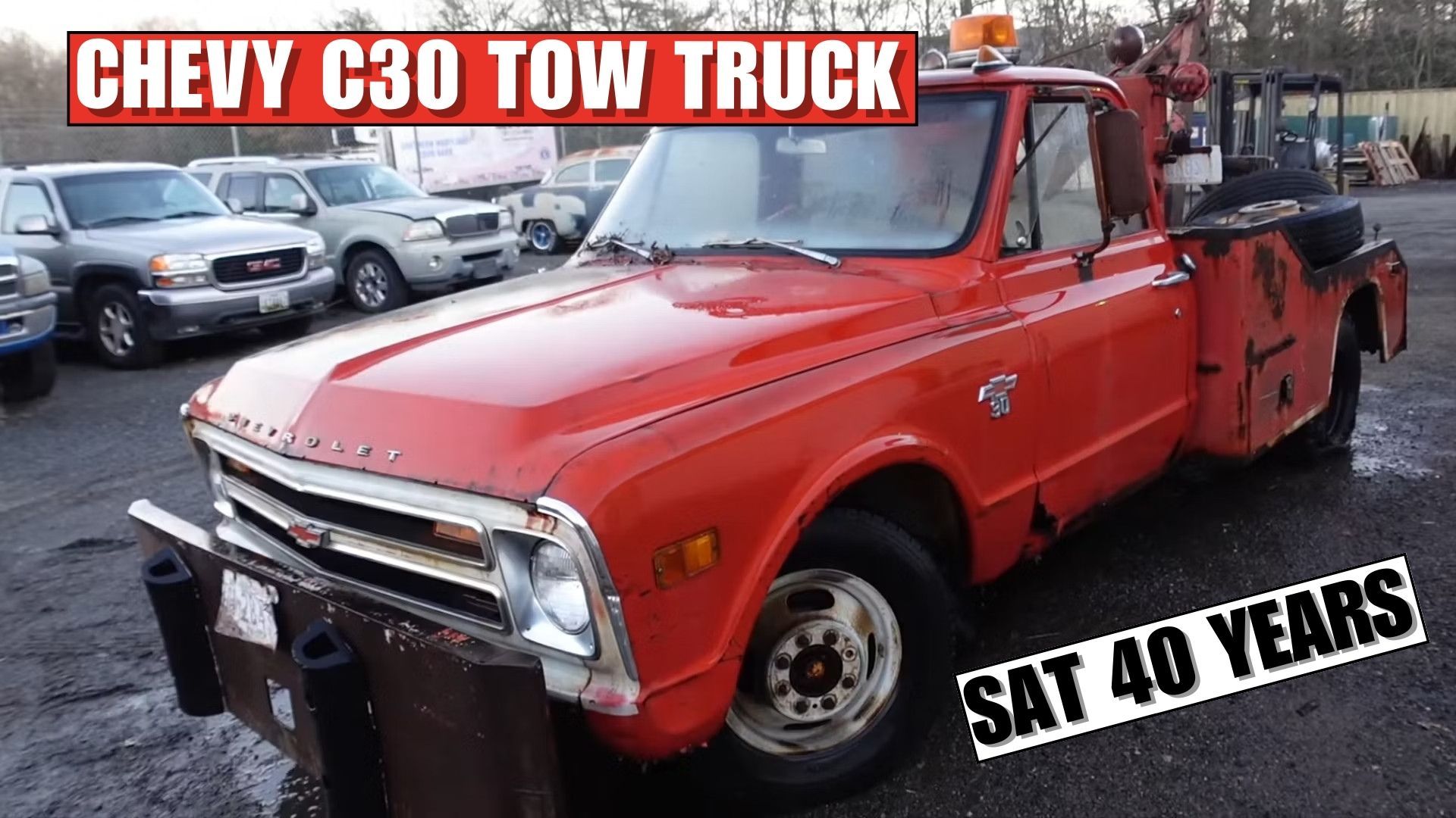 Junkyard Chevrolet C30 Tow Truck Front Quarter View Cleaned