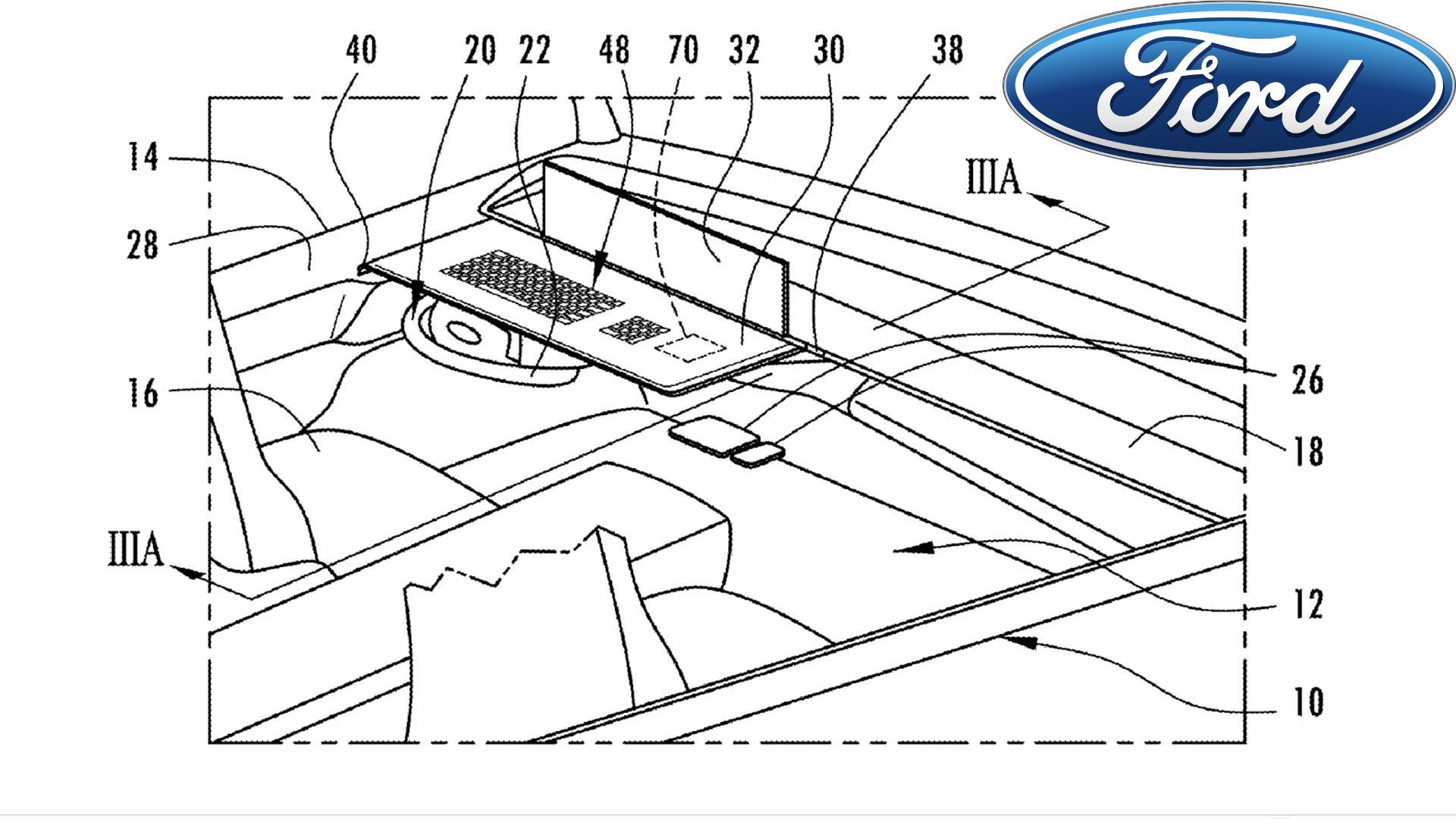 Ford Sliding Desk In Car Patent Featured Image