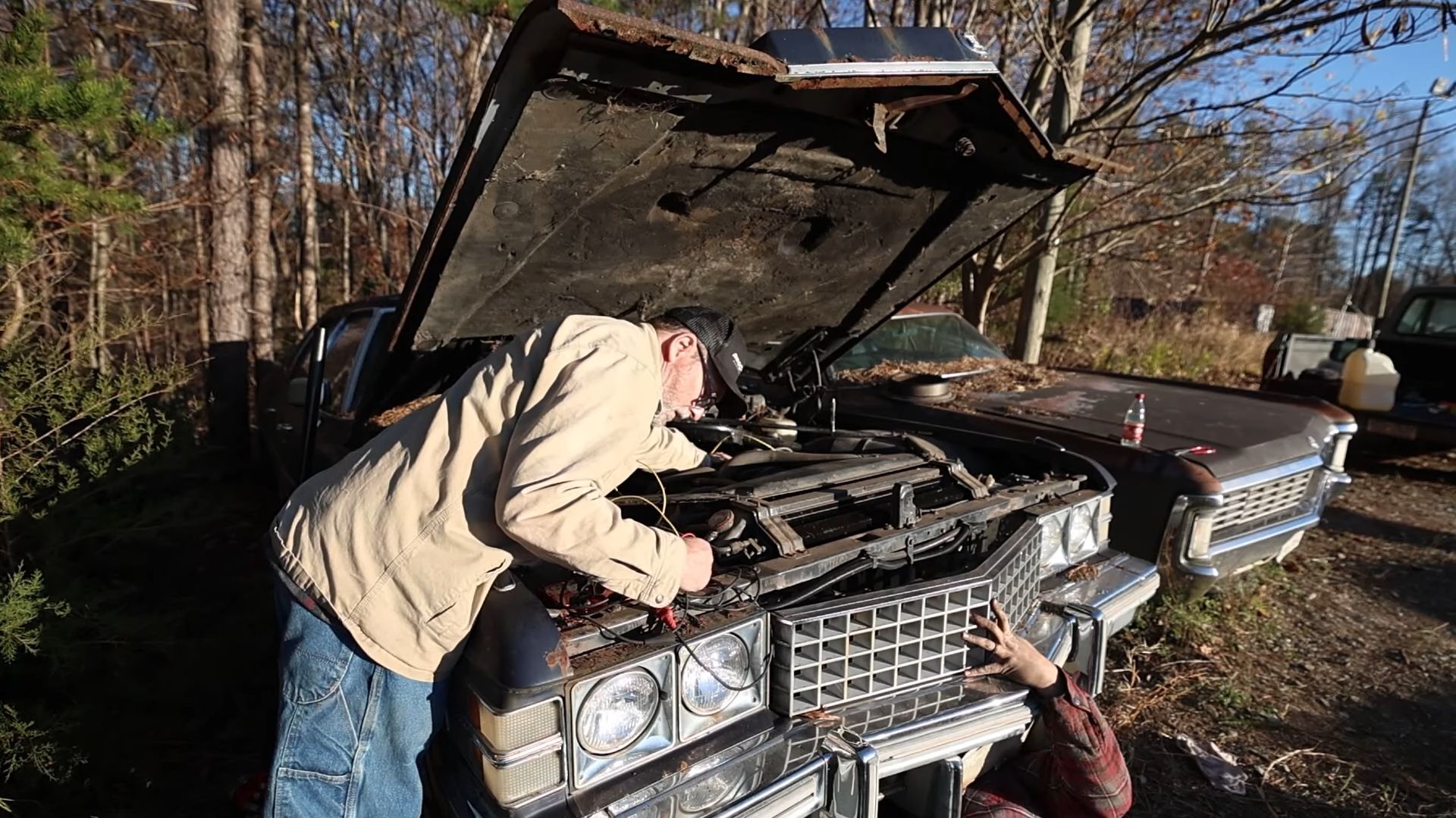 Petty's Cadillac Fleetwood Front View Under The Hood