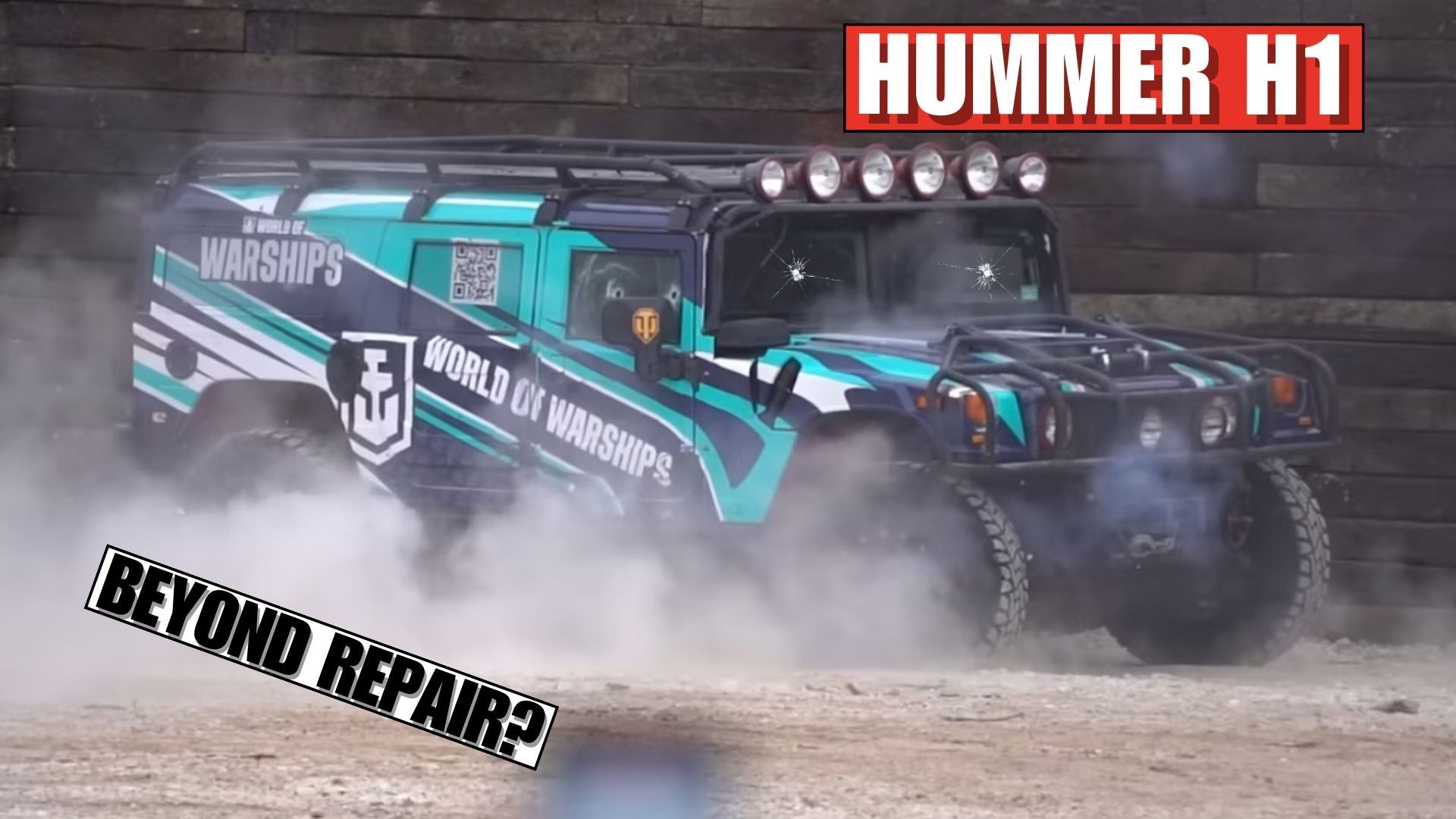 Hummer H1 Repair From Shooting Full View Close Up