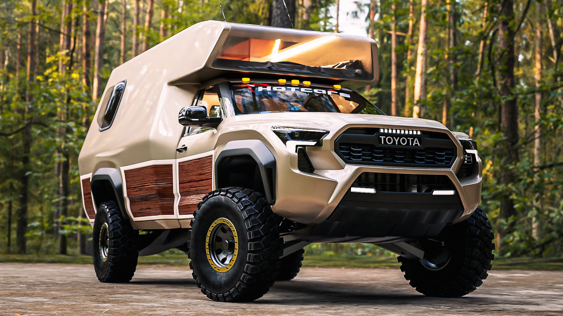2024 Toyota Tacoma RV rendering by Timothy Adry Emmanuel Front Quarter View