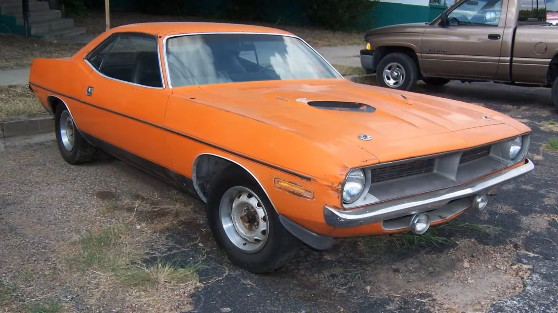 1971 Plymouth Barracuda Orange Front Quater View