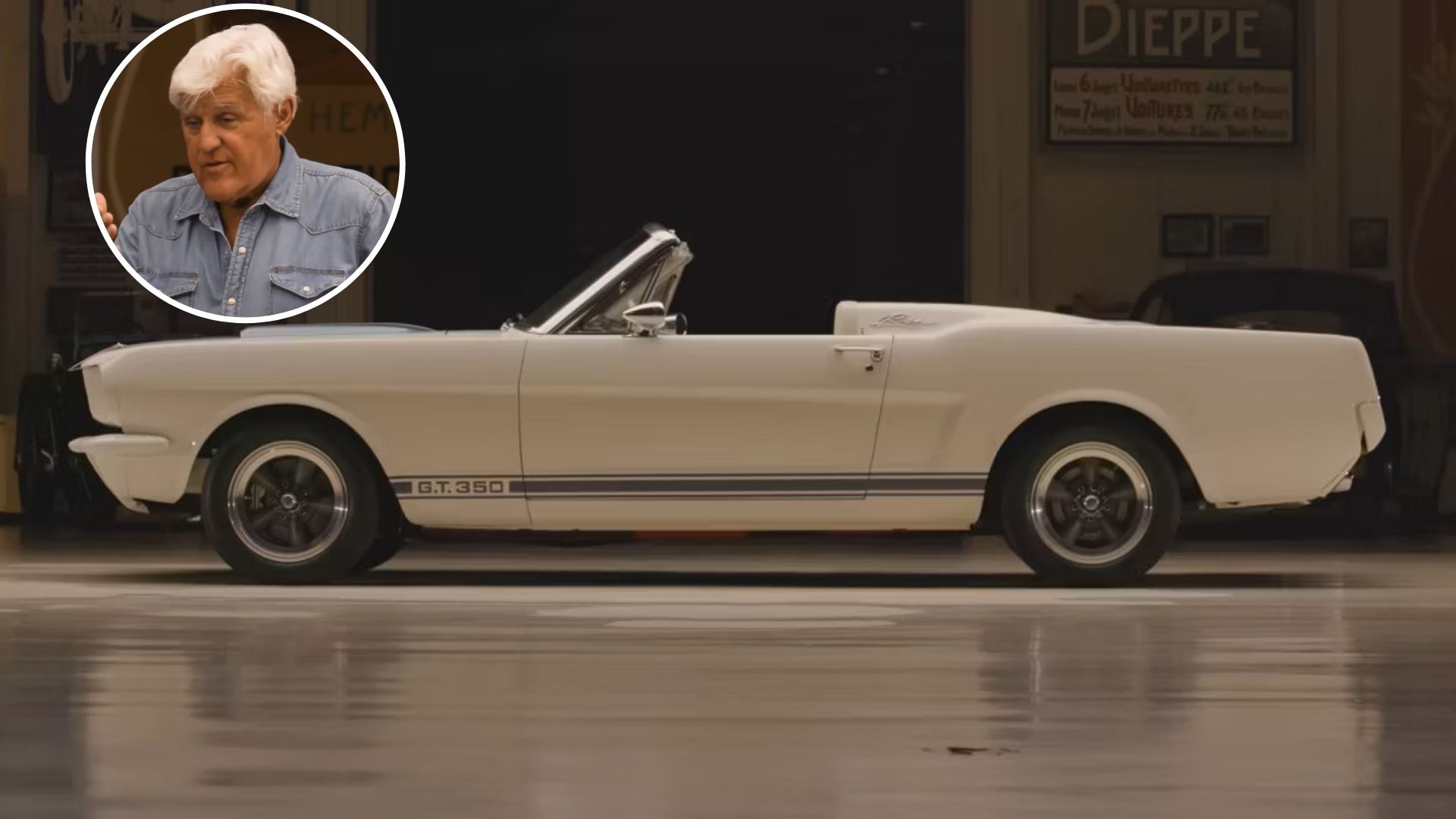 White 1965 Shelby Mustang GT350 side