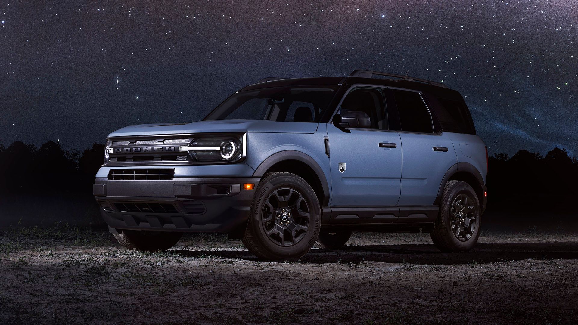 2024 Ford Bronco Sport Big Bend Black Appearance Package at night