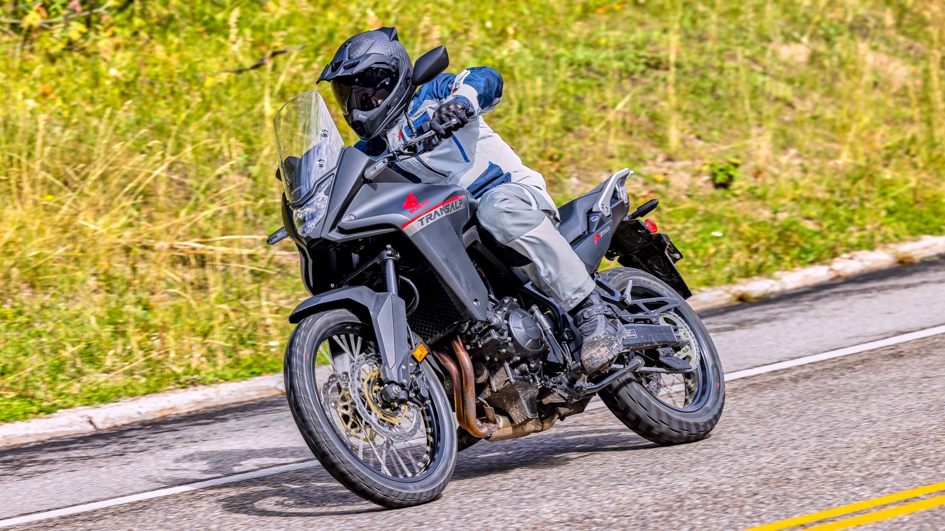 Matte Black Metallic 2024 Honda XL750 Transalp dual-sport motorcycle
