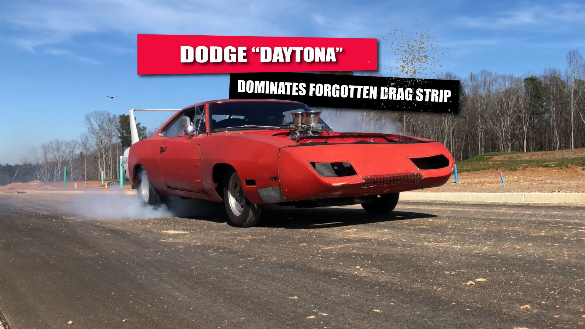 Abandoned Dodge Daytona Wing Car to An Abandoned Dragstrip