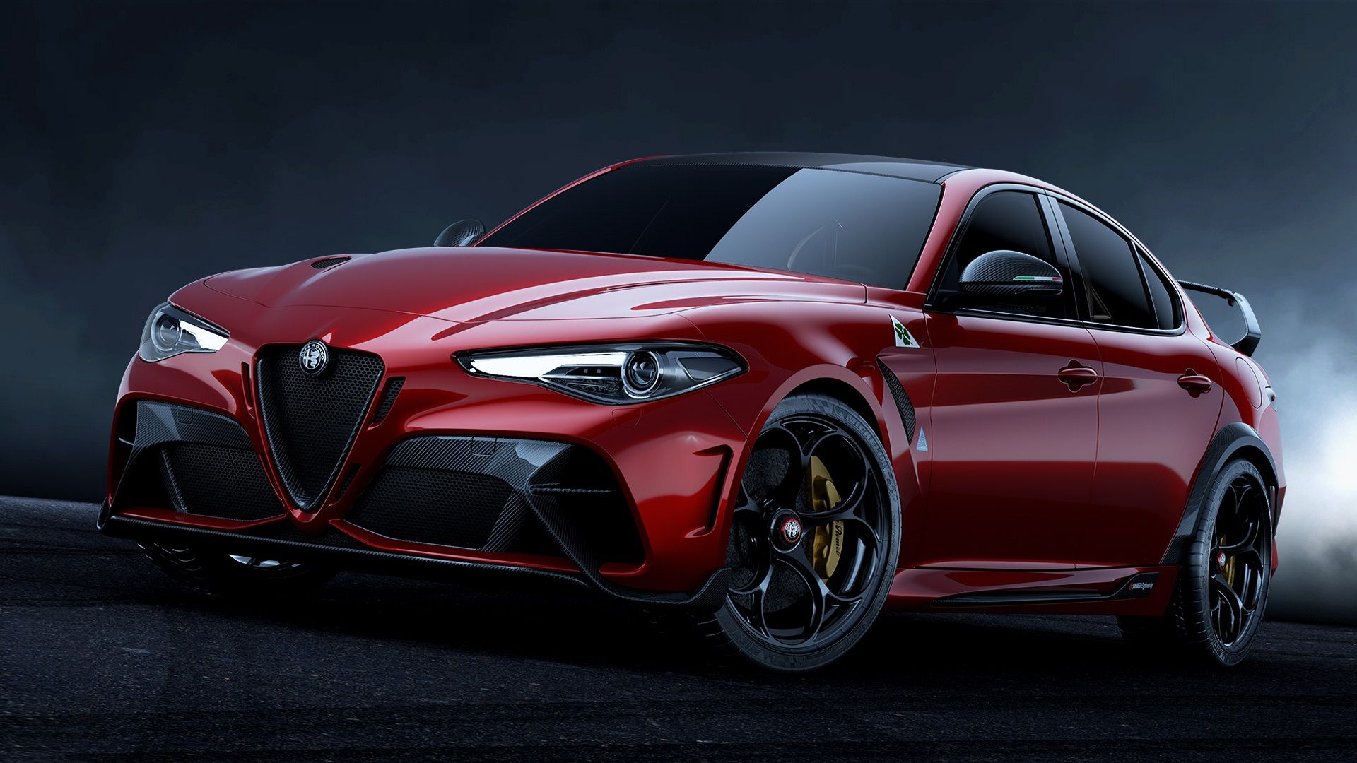 Foto frontal de três quartos GTA Alfa Romeo Final GTAm