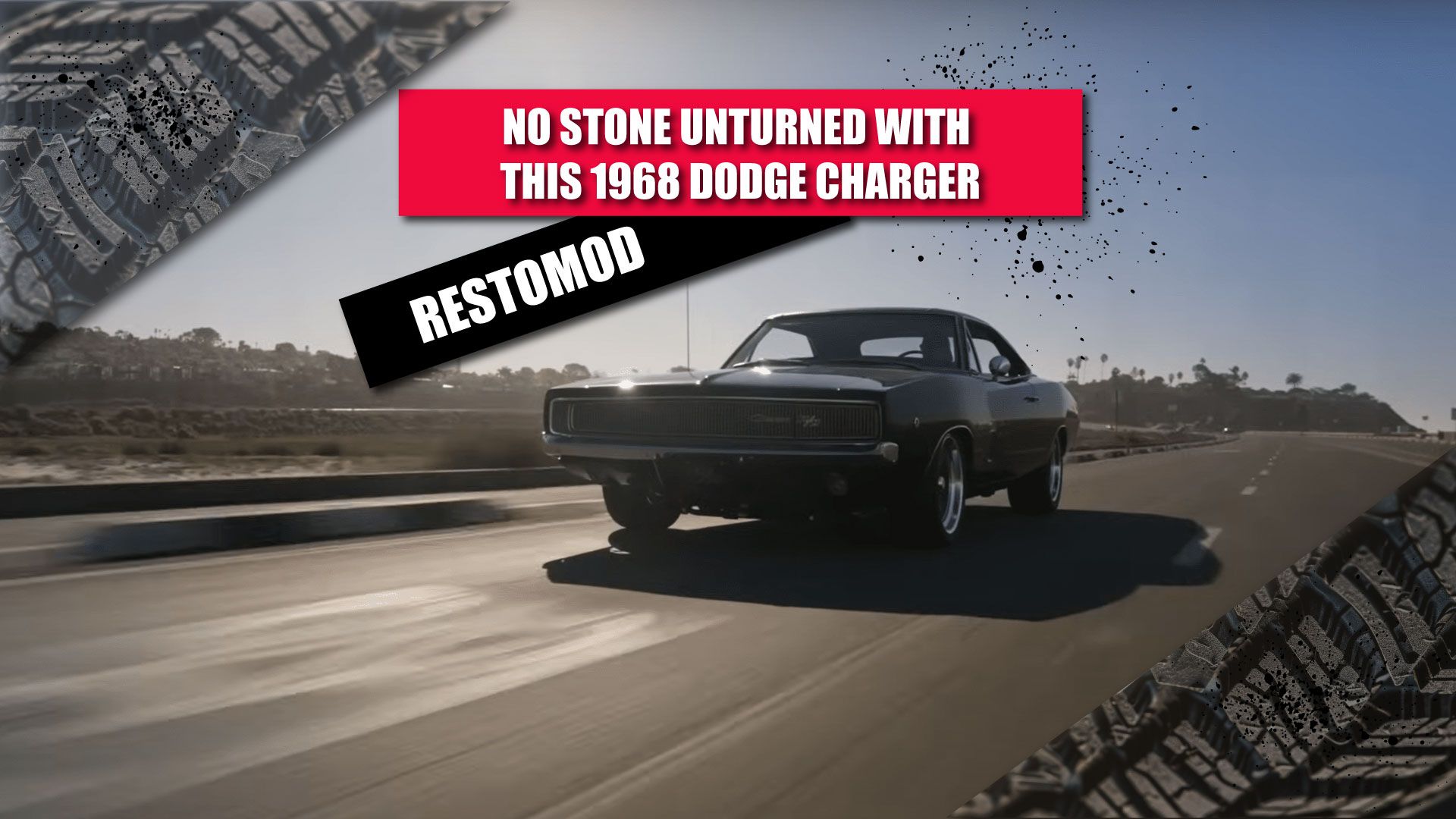 black 1968 Dodge Charger Restomod