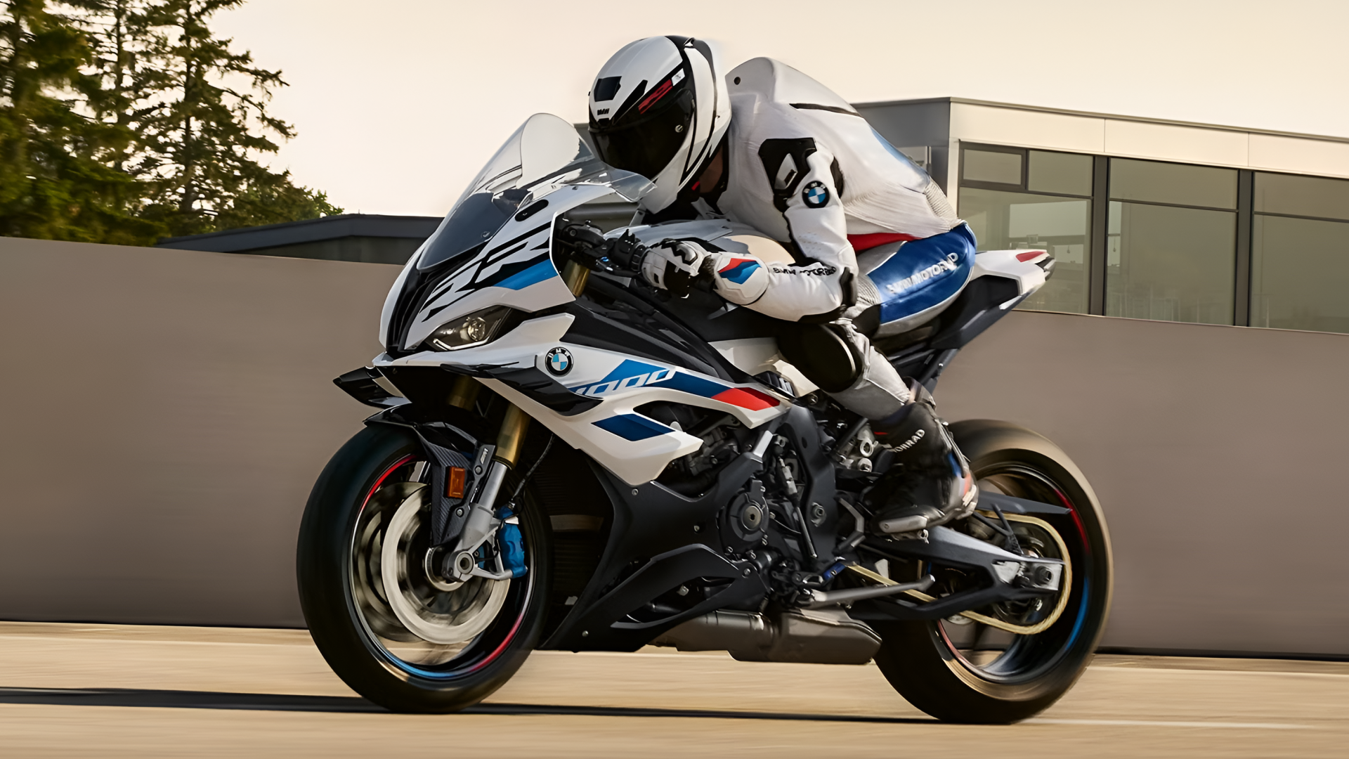 2024 BMW S 1000 RR accelerating side profile view