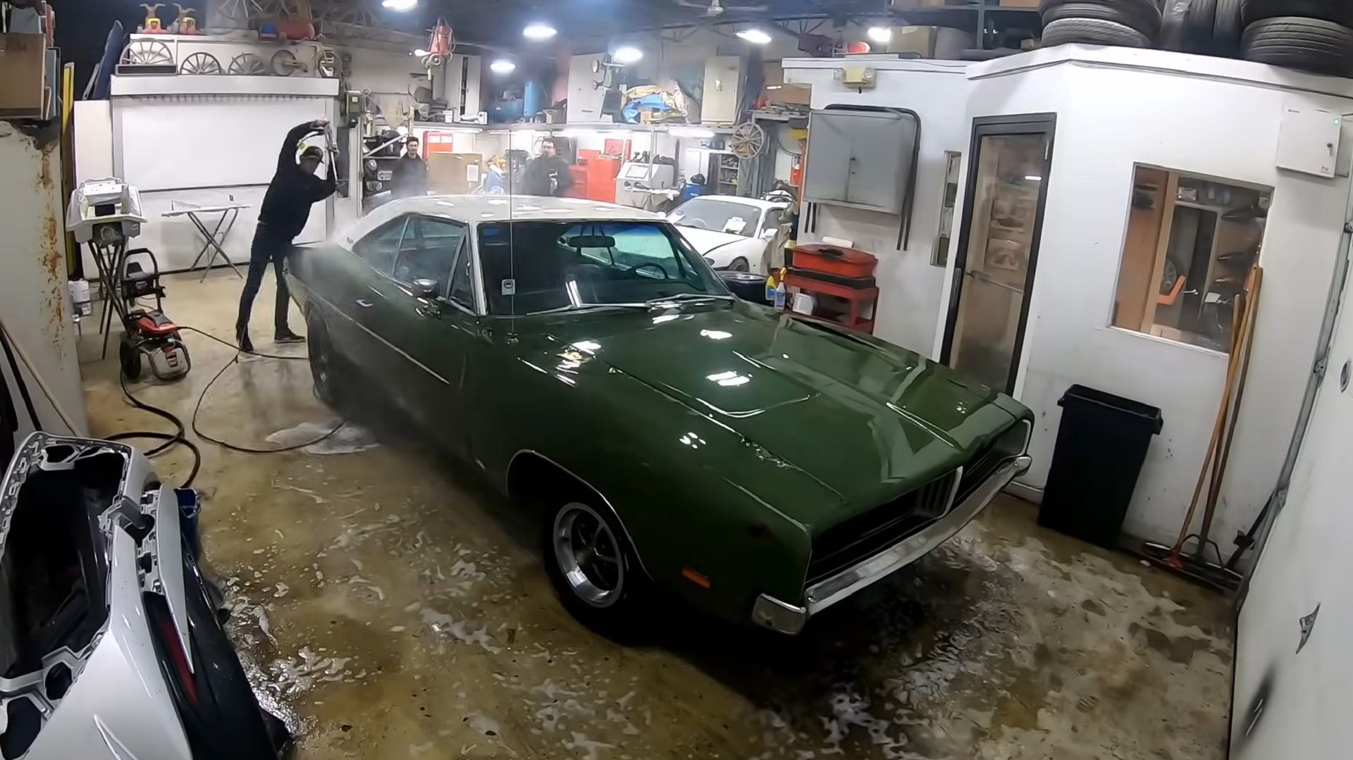 Green 1969 Dodge Charger RT