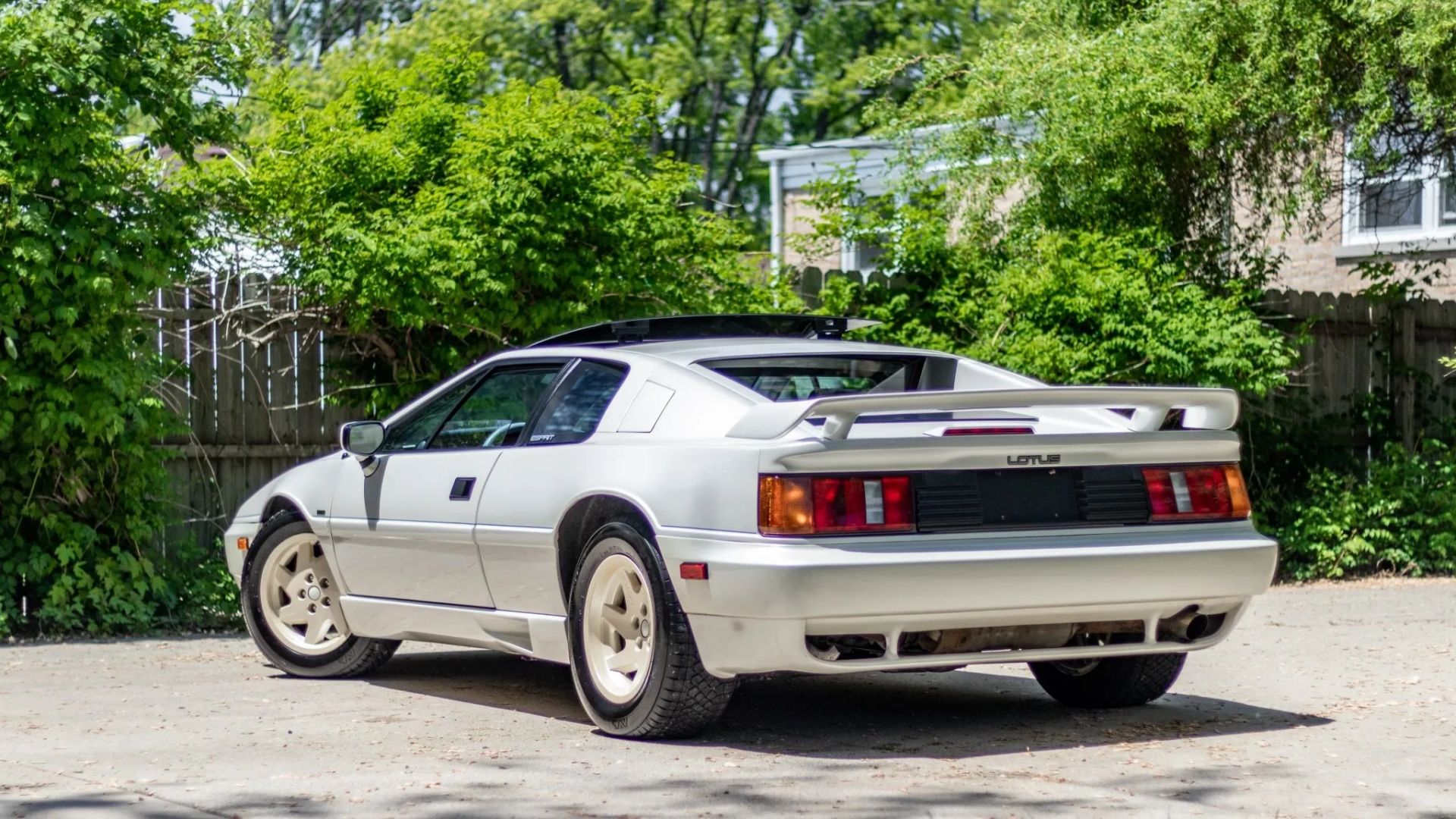 1988 Lotus Esprit Turbo Edição Comemorativa traseira 3/4 tiro