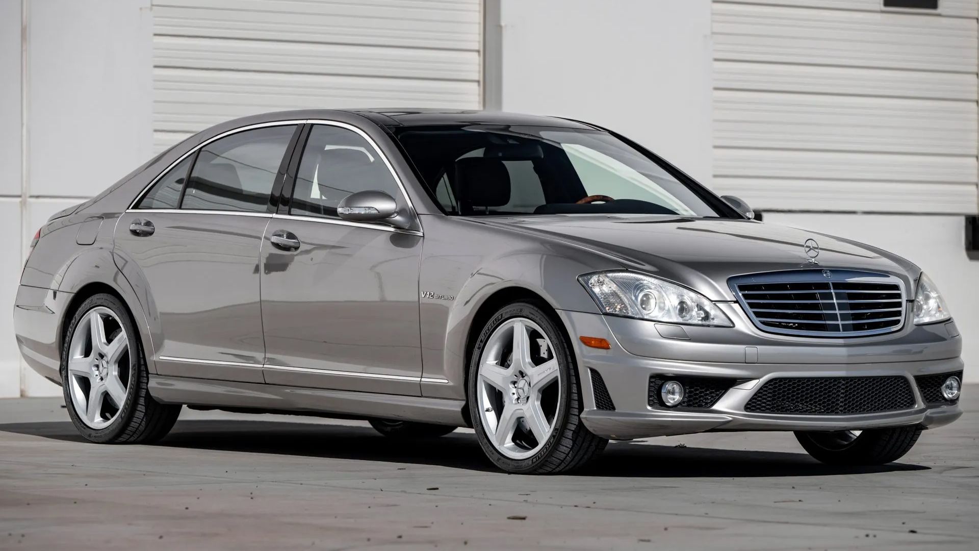 silver 2008 Mercedes-Benz S-Class S 65 AMG Sedan parked
