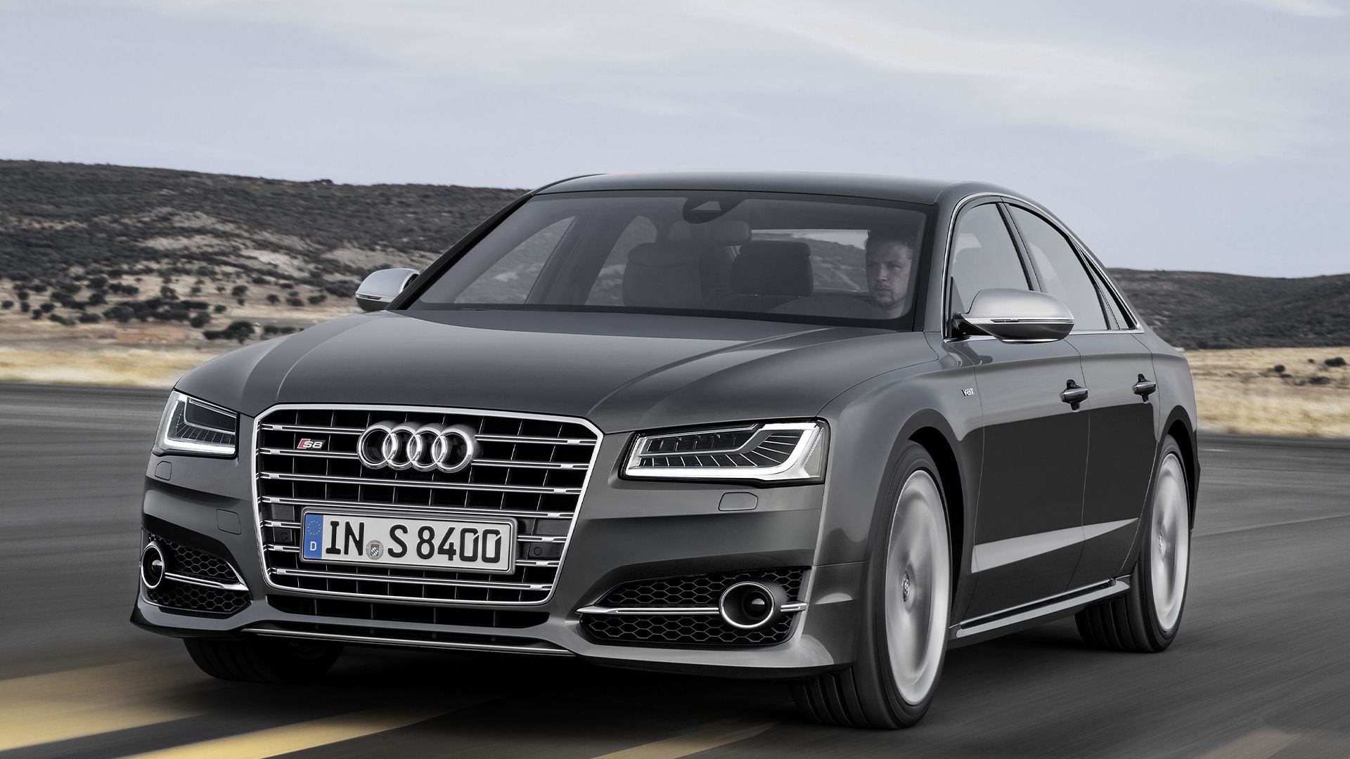 silver 2013 Audi S8 parked
