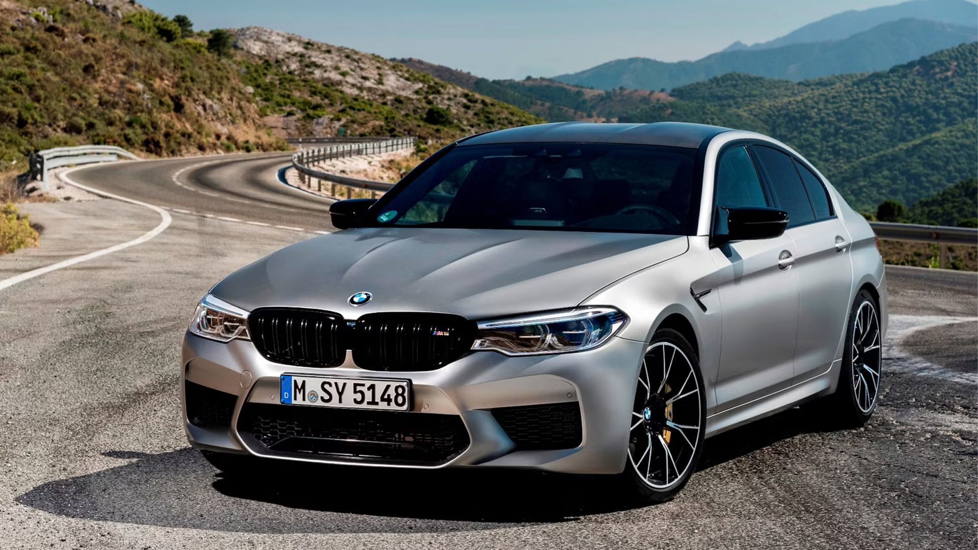 silver 2019 BMW M5 Competition parked