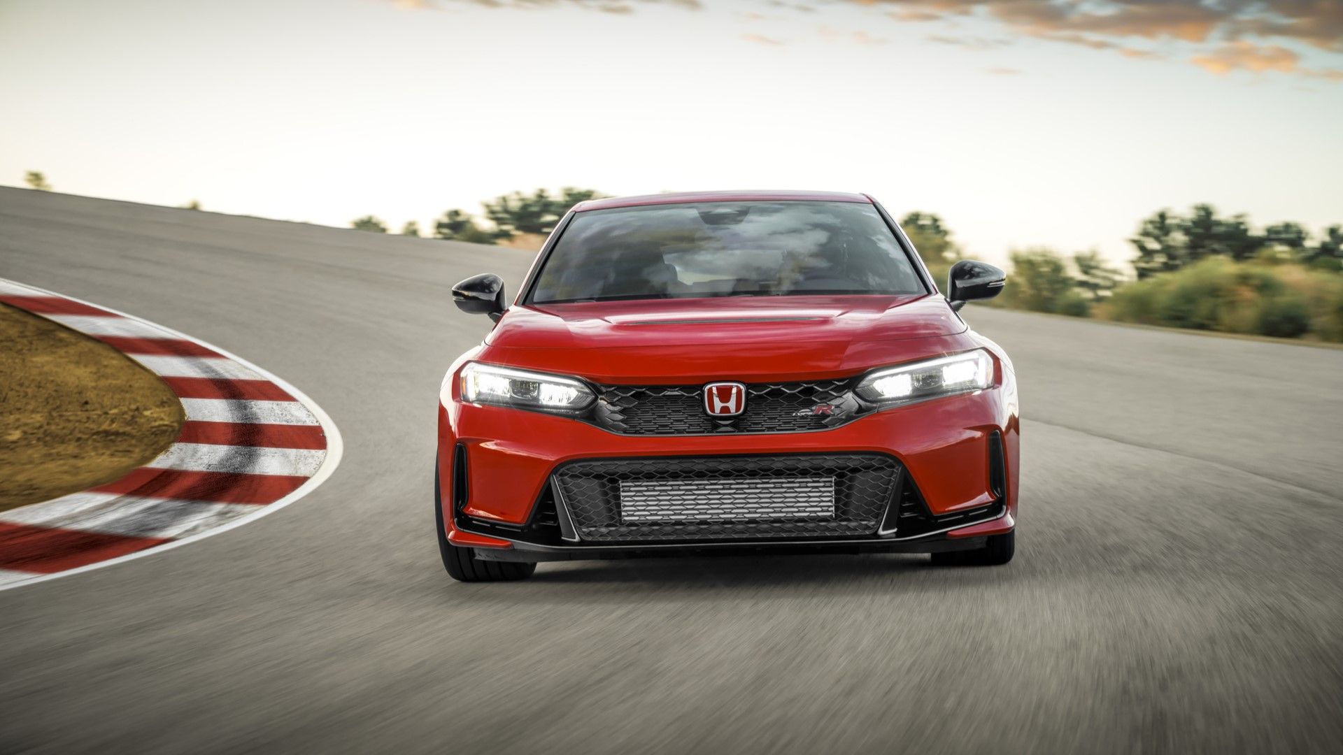 2024 Honda Civic Type R Head On Front on track