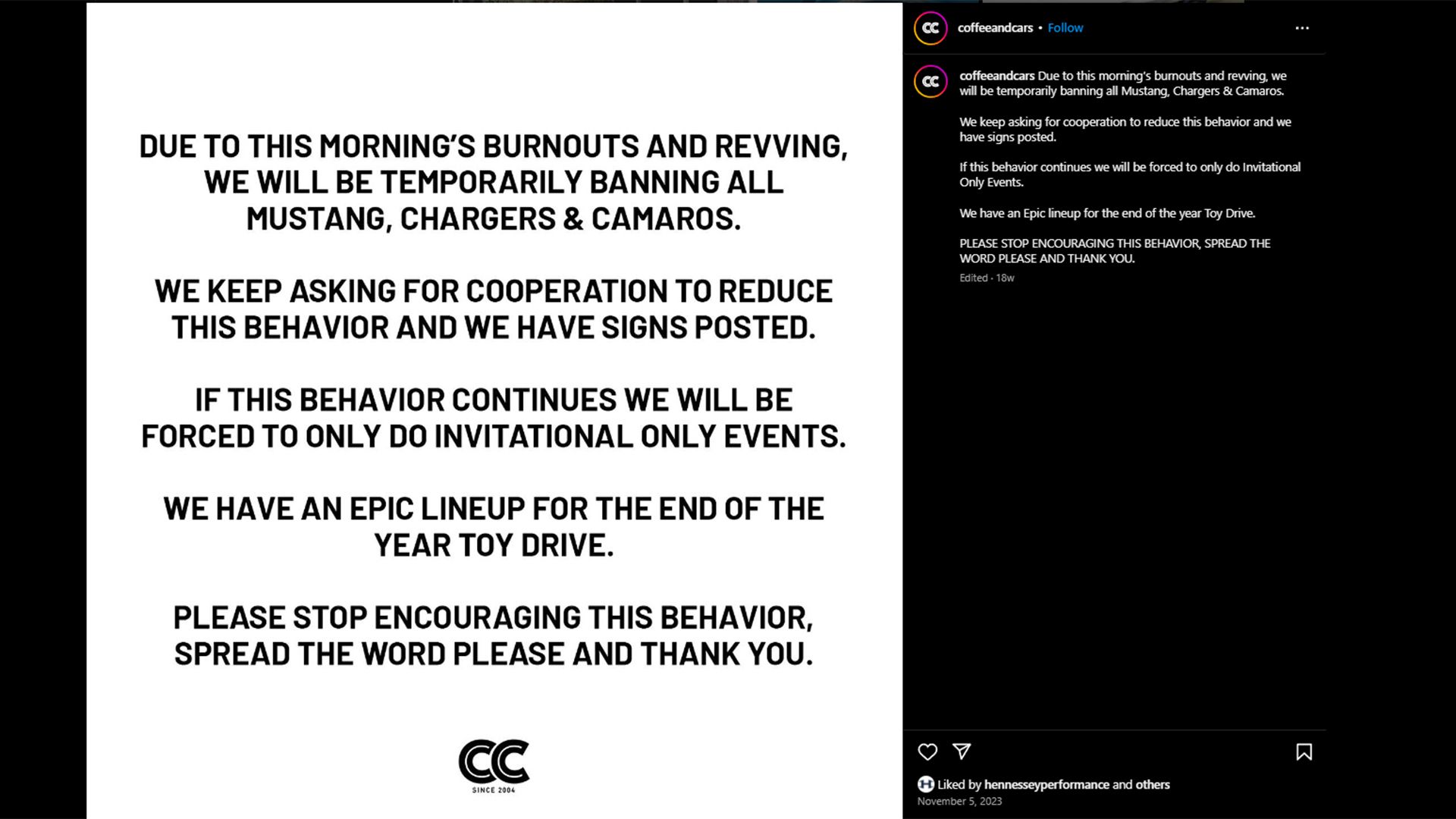 Proibição de carros e café