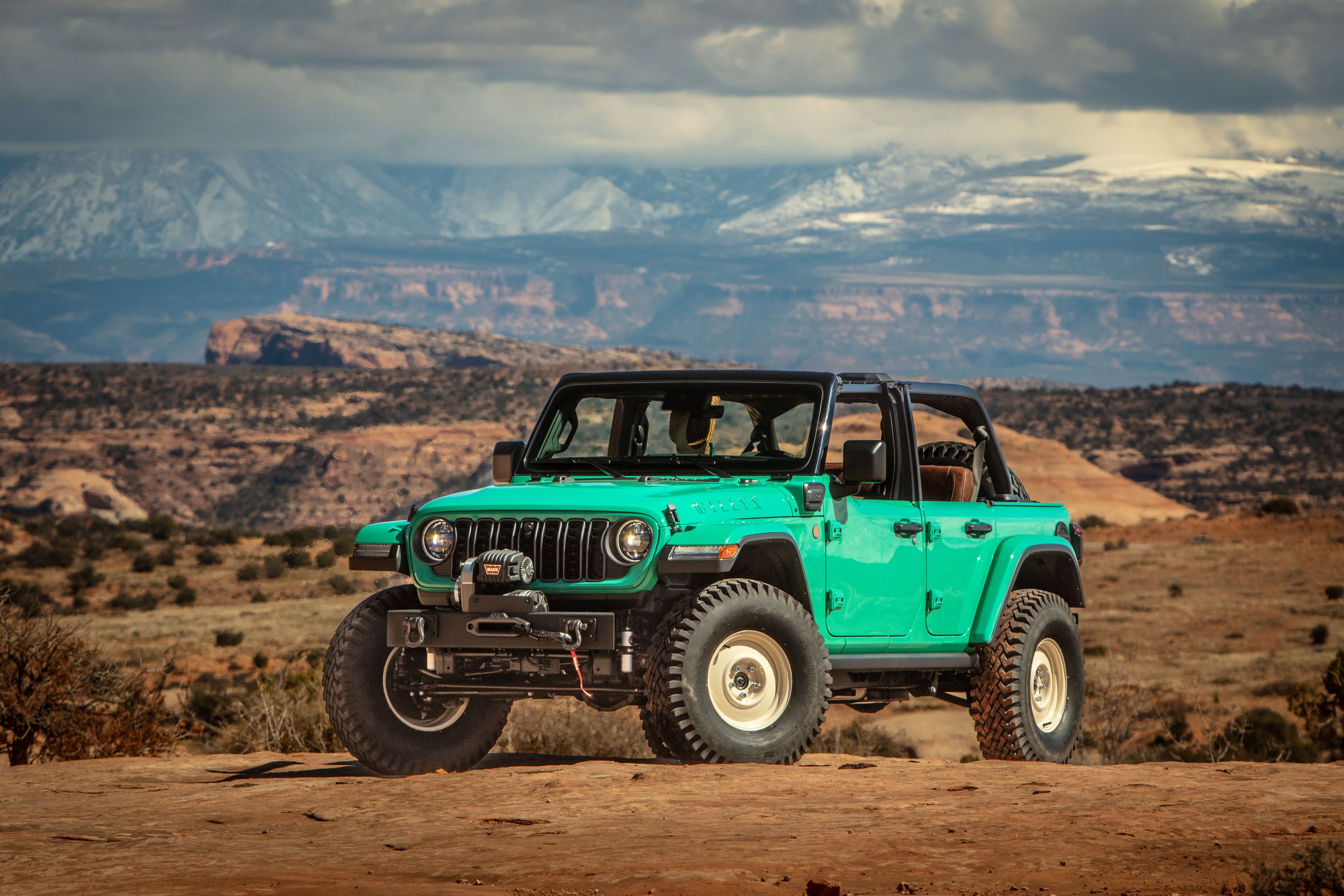 Green Jeep Willys Dispatcher Concept in Moab