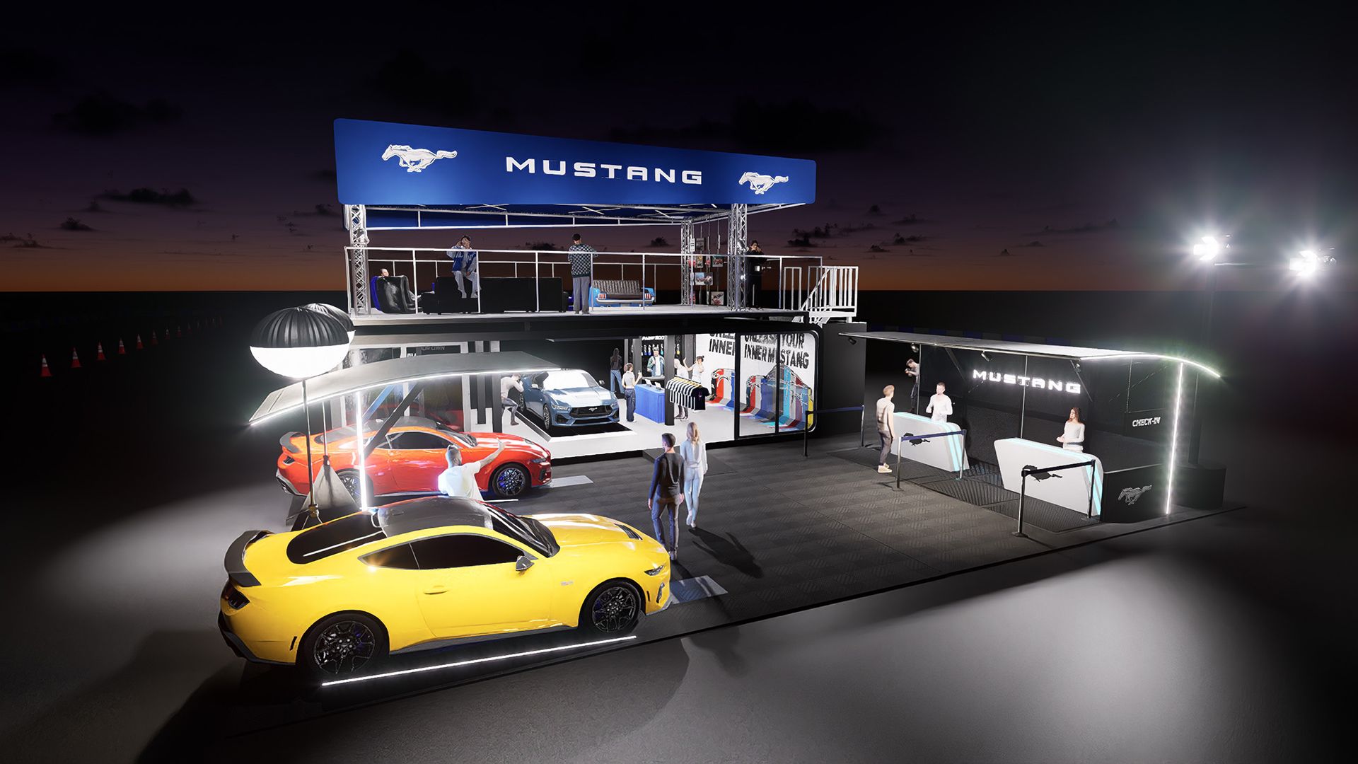 Ford Mustang Unleashed paddock Render 