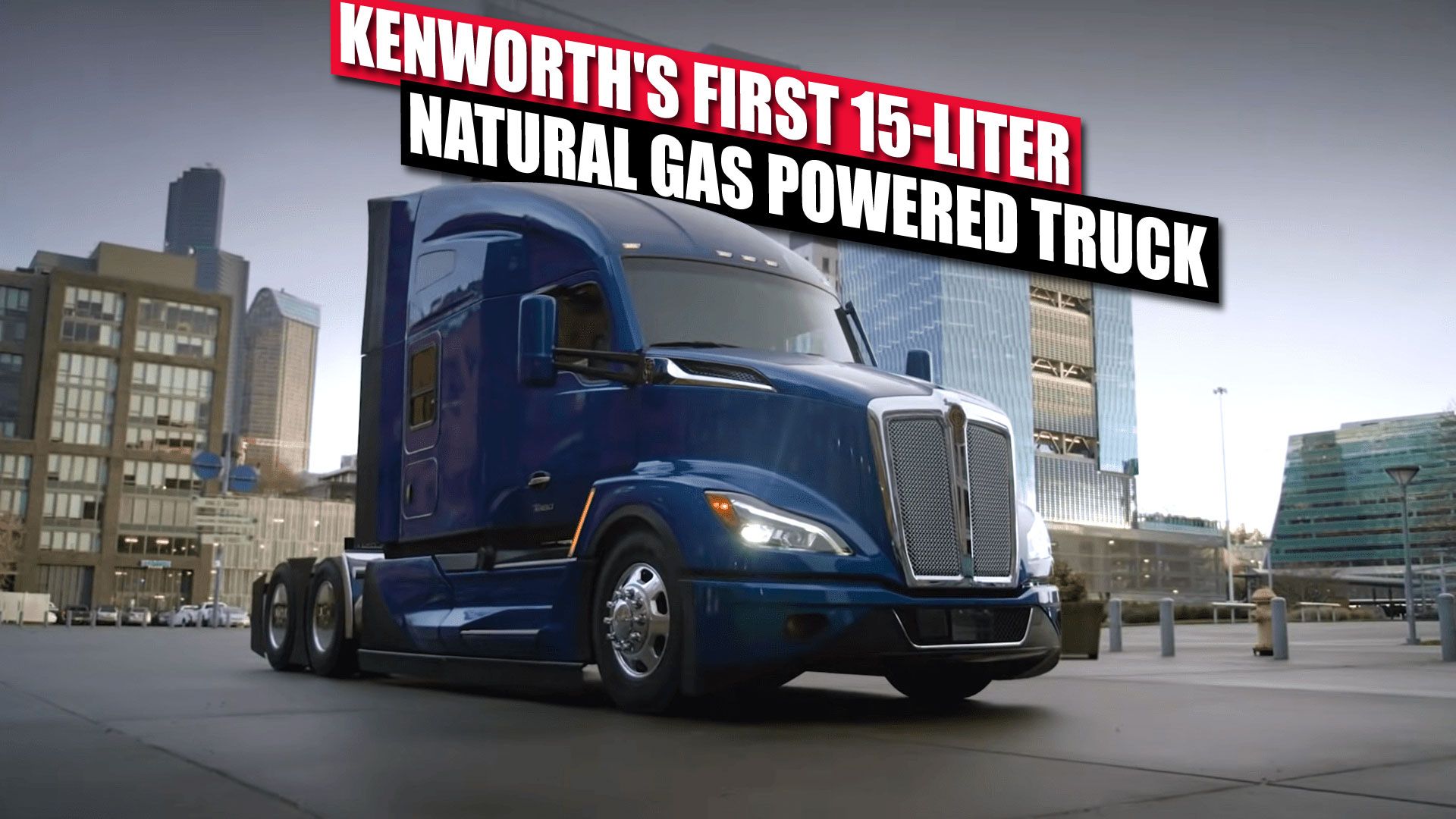 Blue Kenworth Natural Gas Truck
