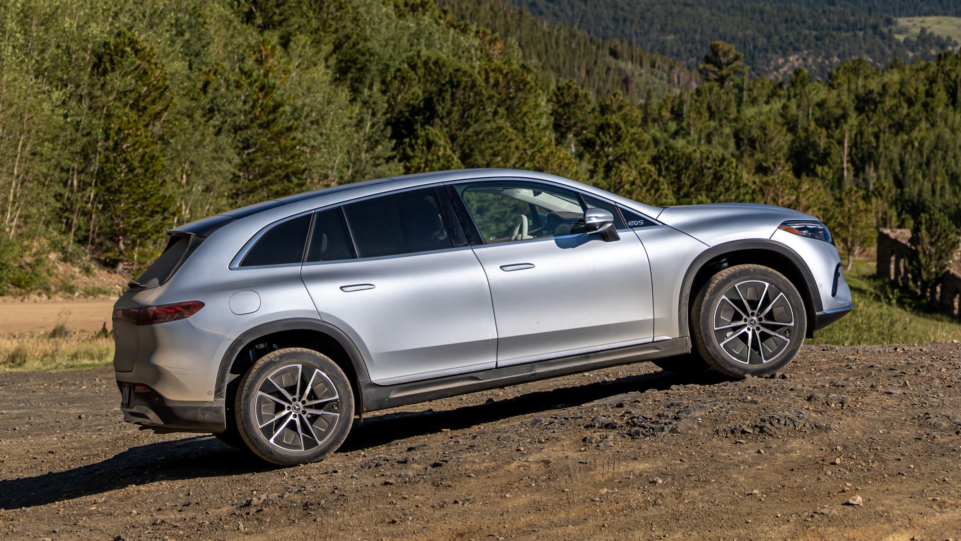 mercedes eqs suv off-road silver