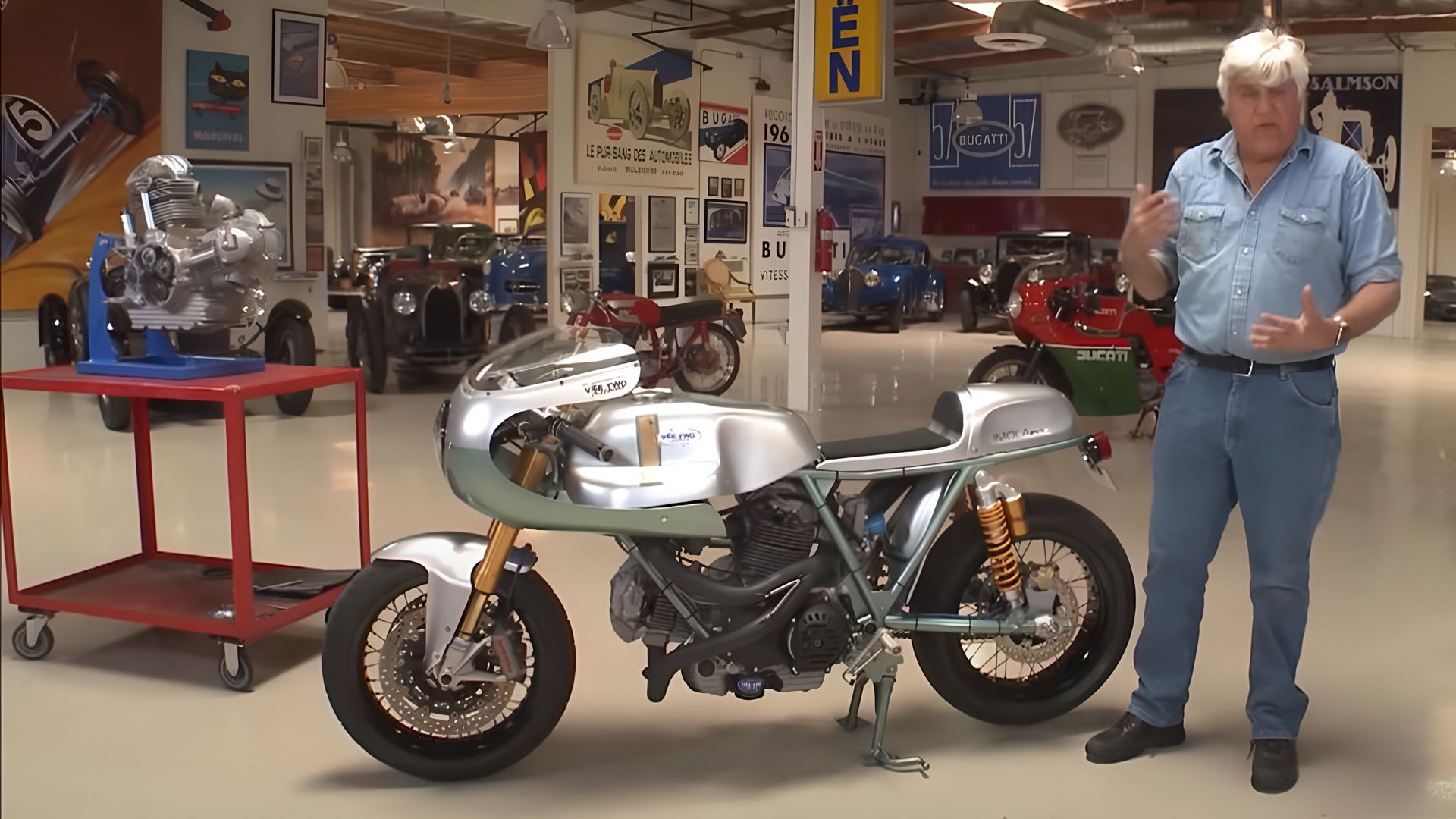 Vee Two Ducati IMOLA EVO motocicleta da garagem de Jay Leno