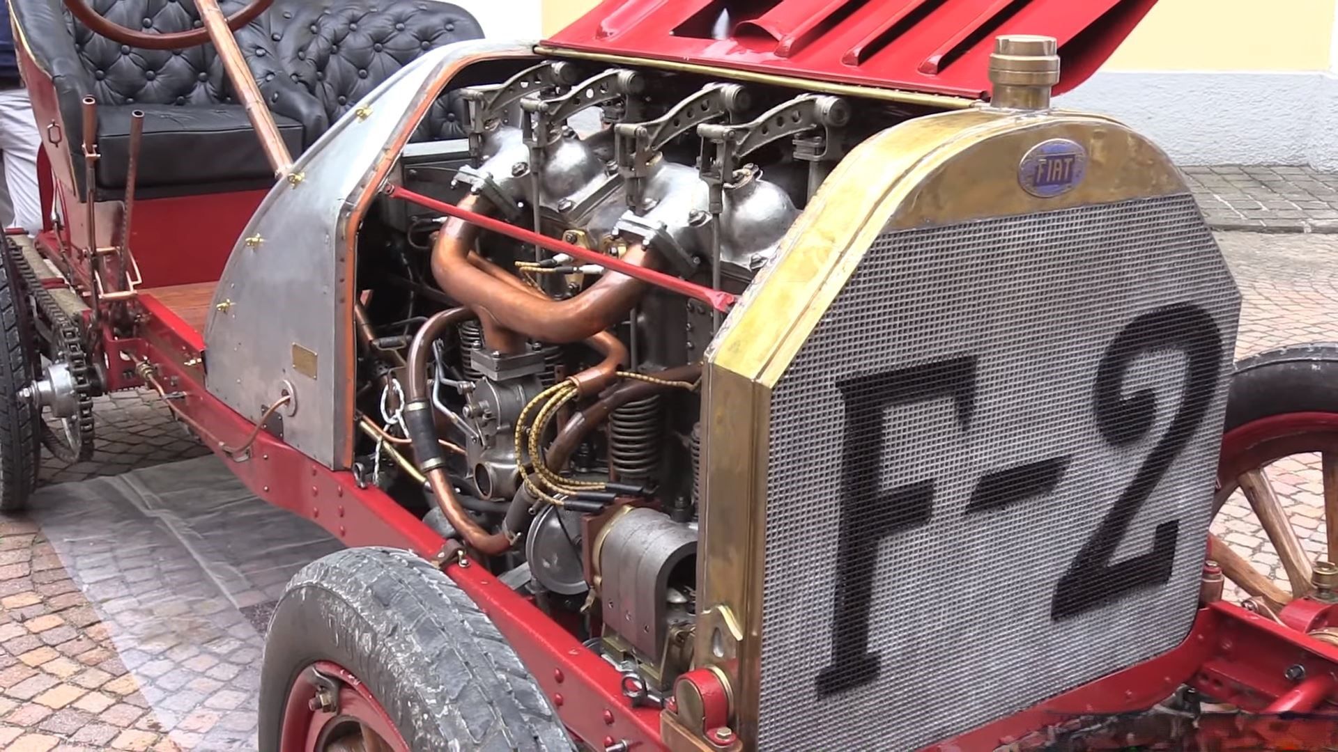 1907 Fiat 130 HP Grand Prix Engine Distant