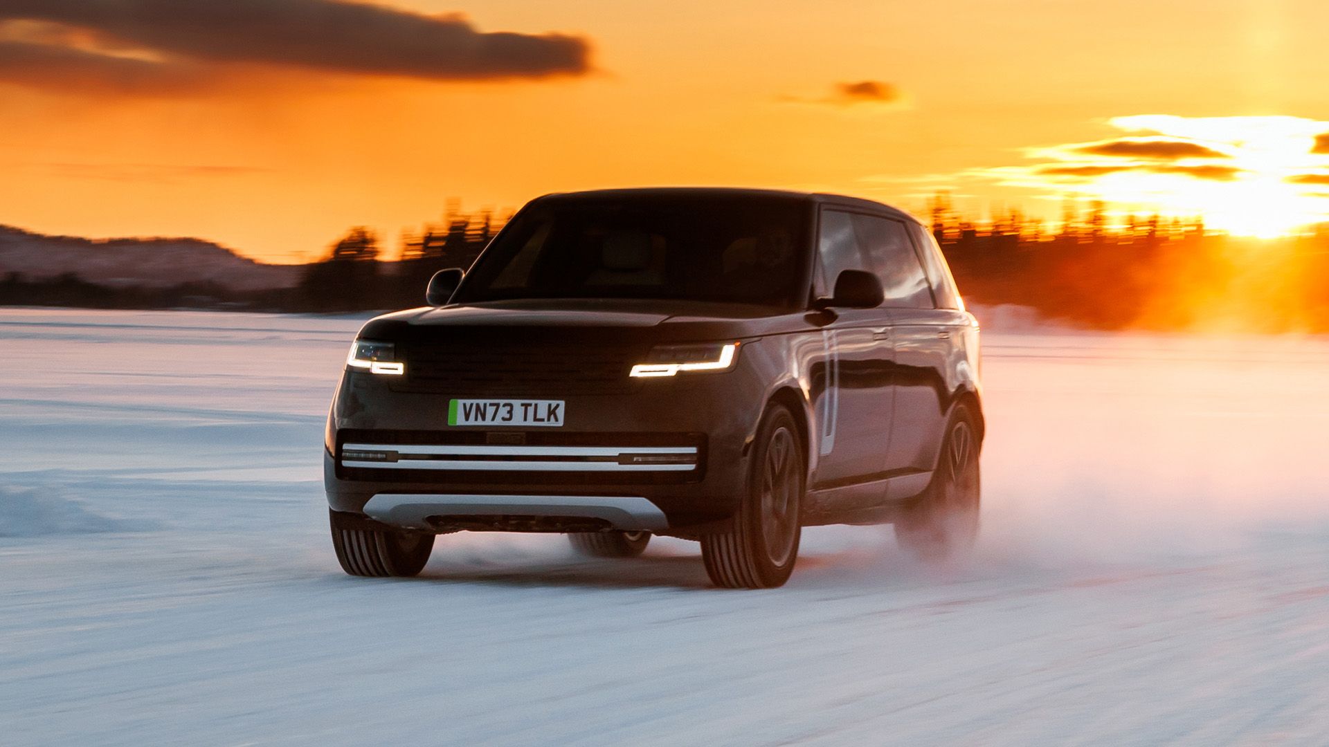 2025 Range Rover Electric on the ice