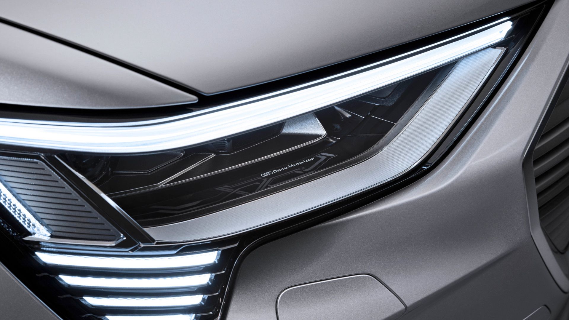 Audi Matrix adaptive LED headlights closeup