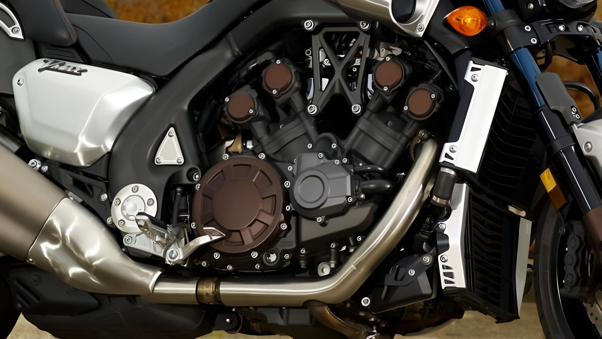 2012 Yamaha V Max V-Four engine close-up shot