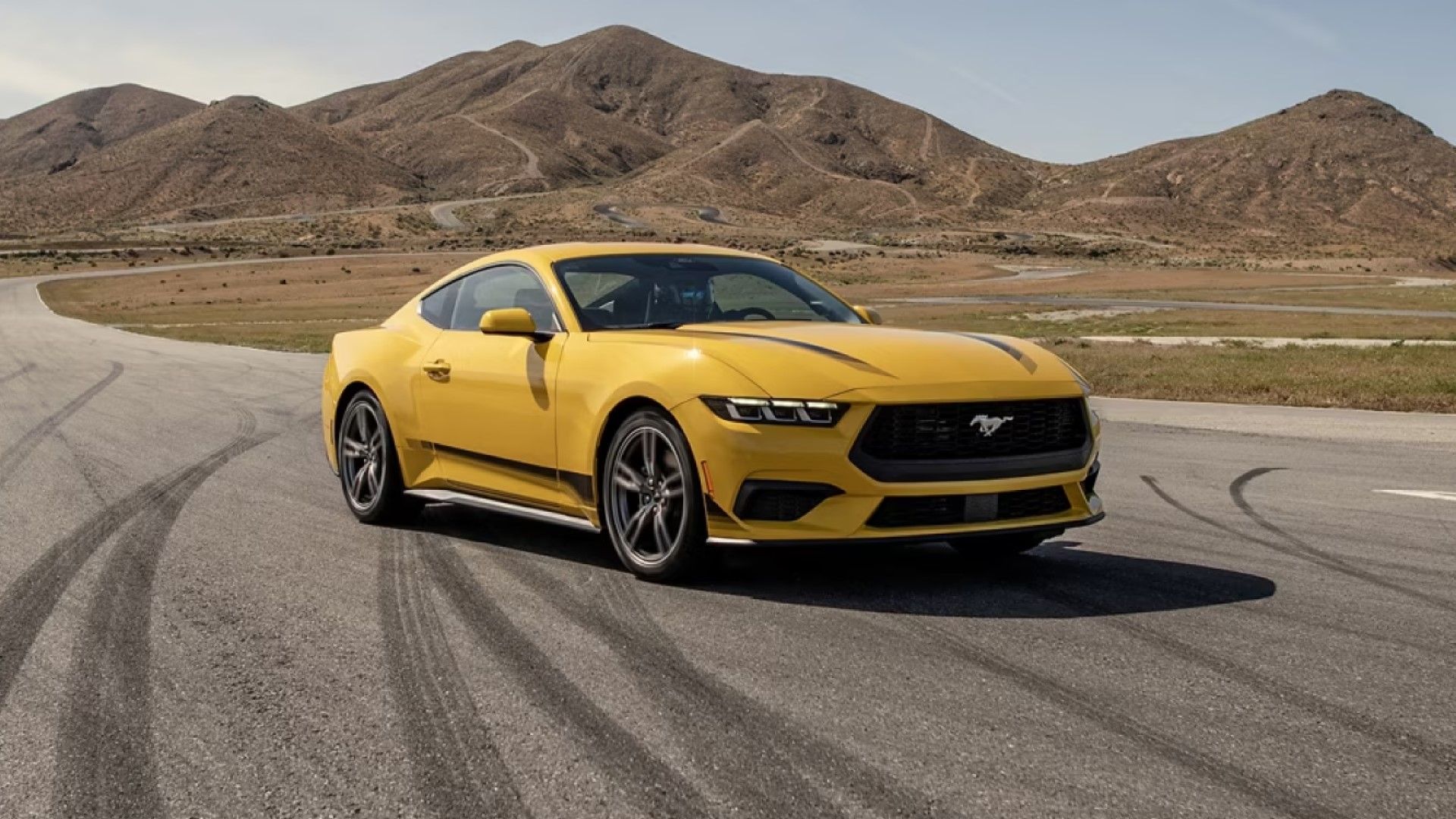 yellow 2024 Ford Mustang Ecoboost Fastback