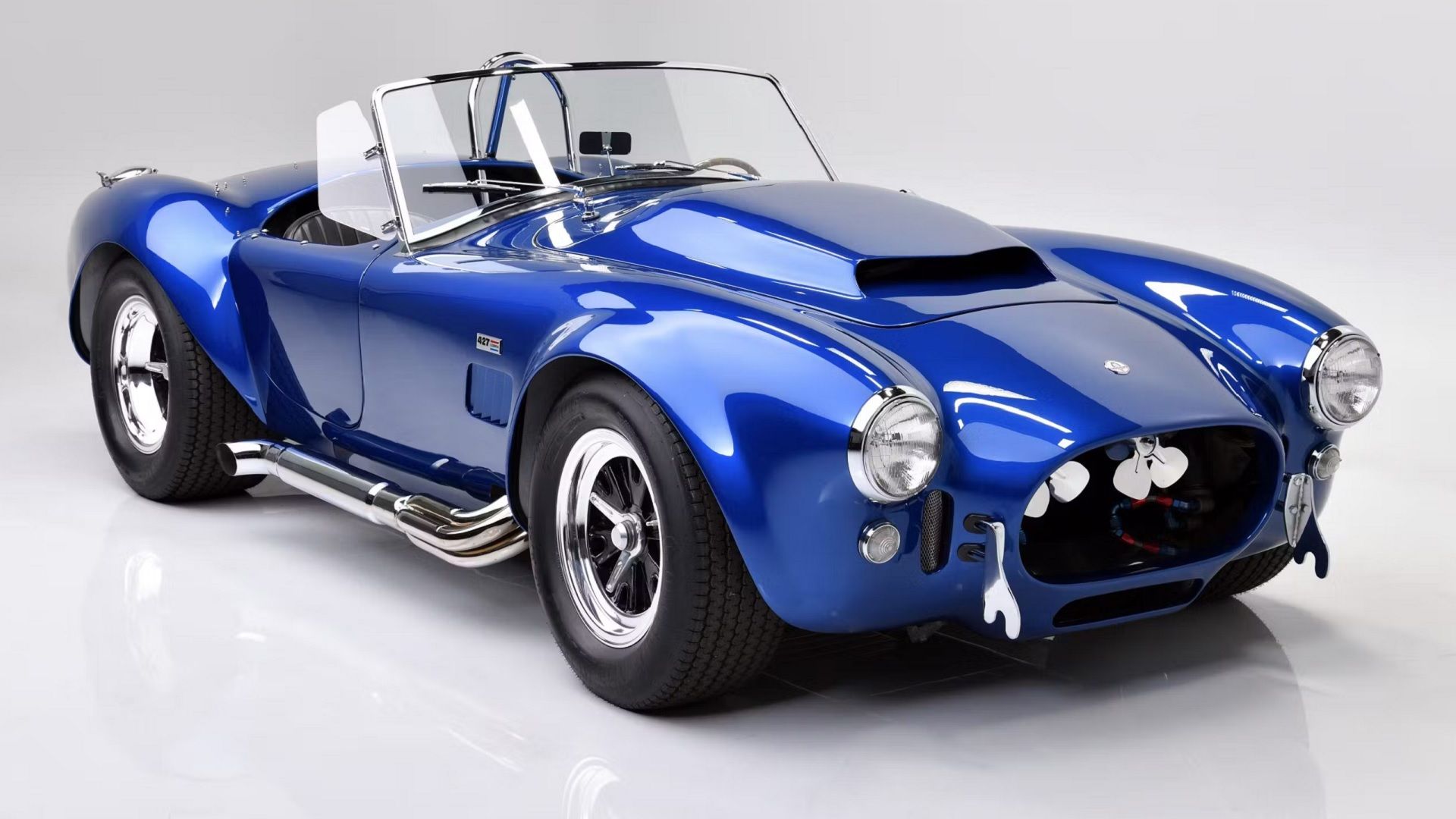 Frente Shelby Super Snake azul 1966