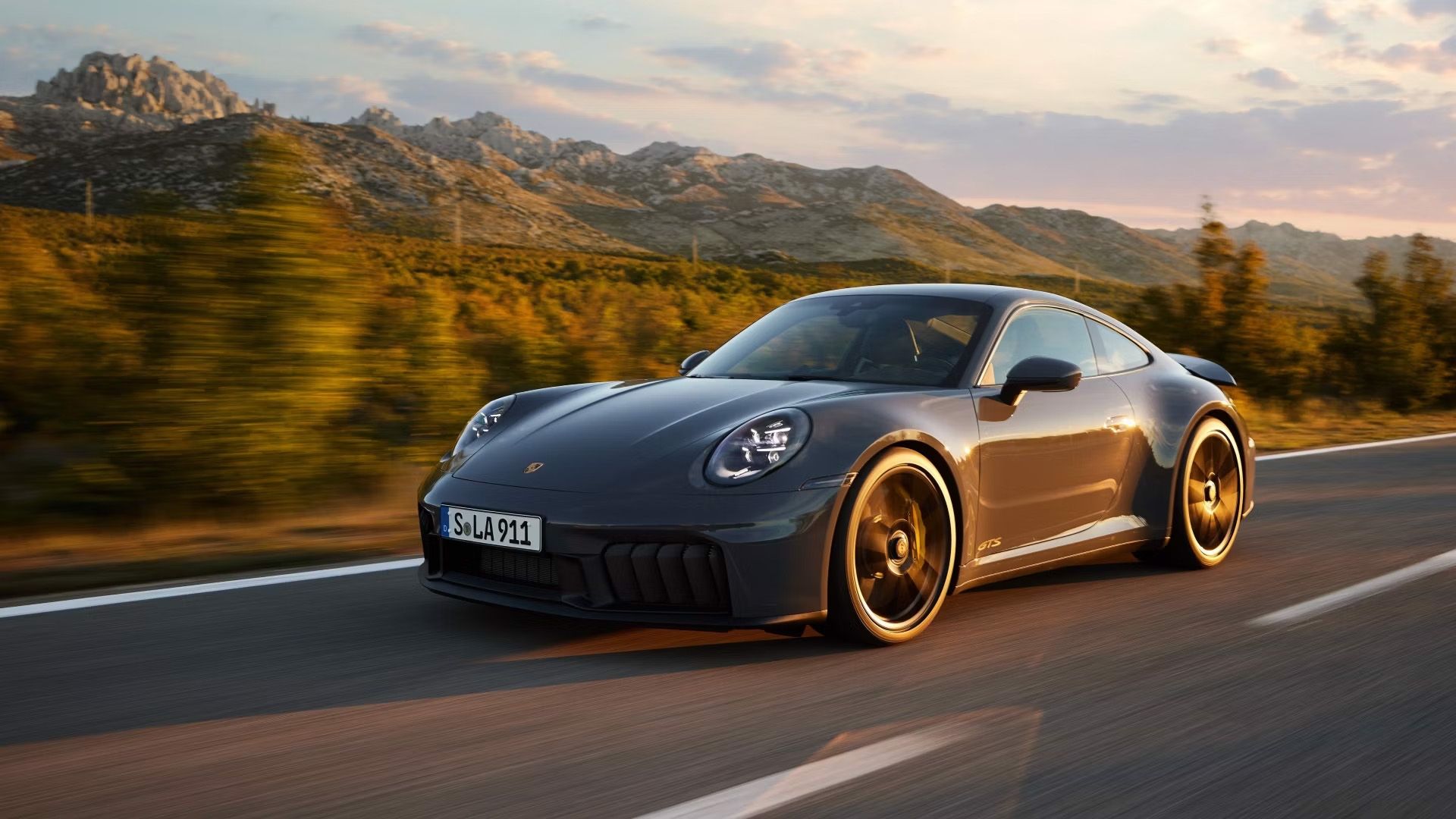2025 Porsche 911 on the road