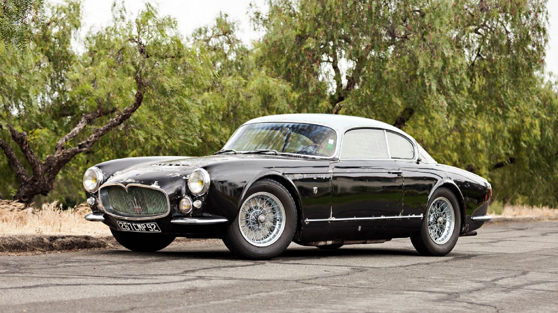 Preto 1956 Maserati A6G 54 Coupé