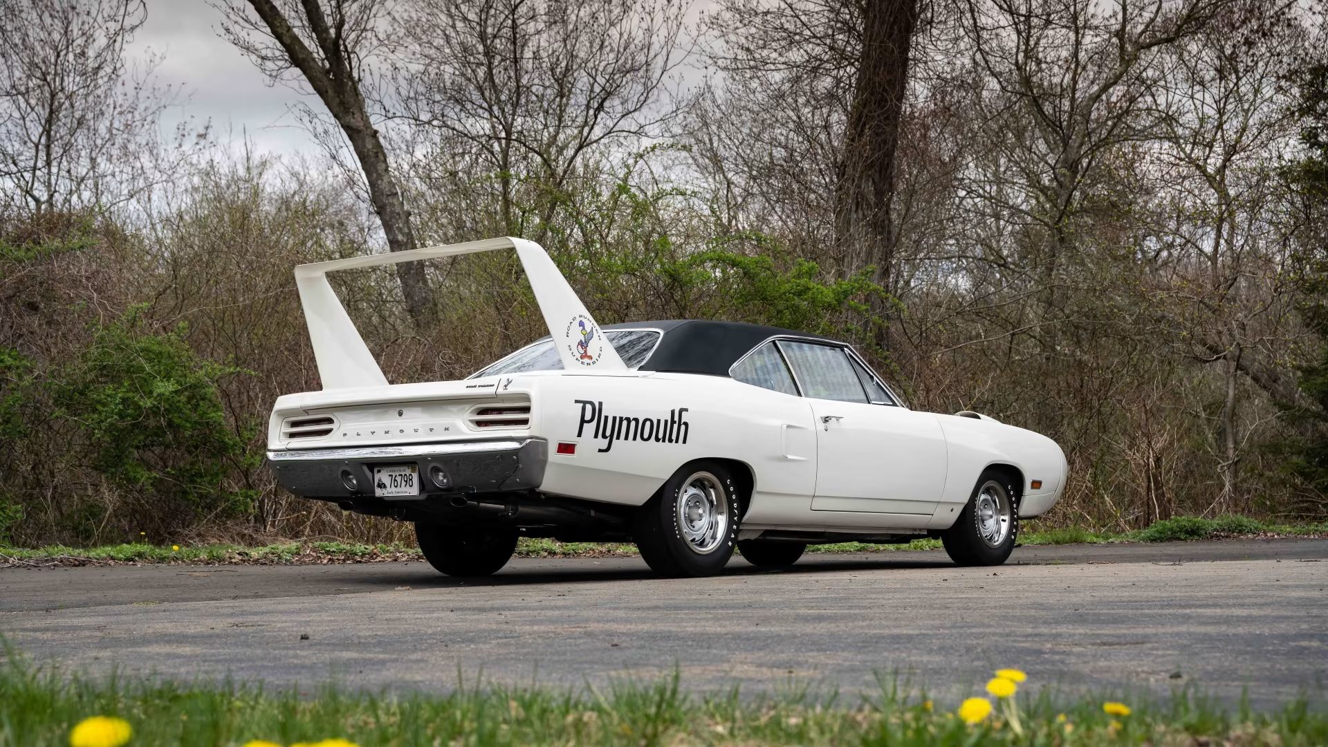 White 1970 Plymouth Superbird