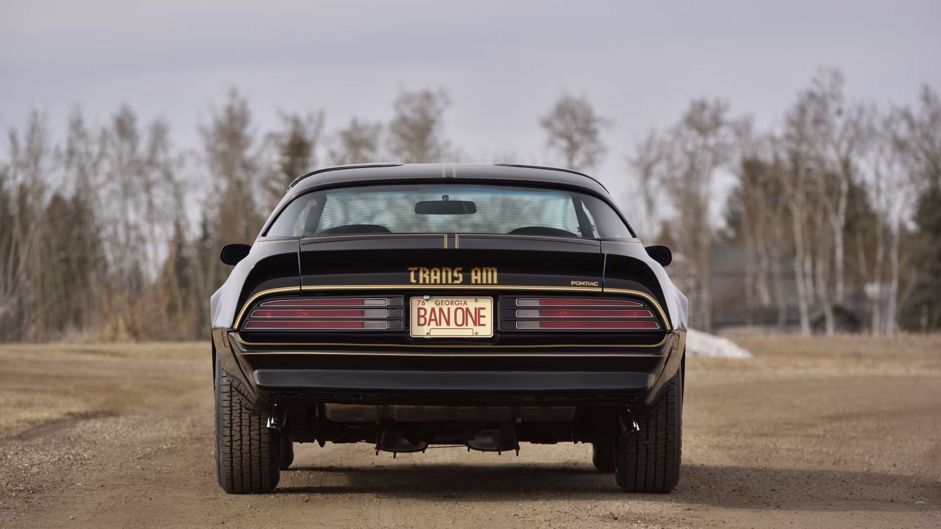 Pontiac Firebird Trans Am SE preto 1977 traseiro quadrado