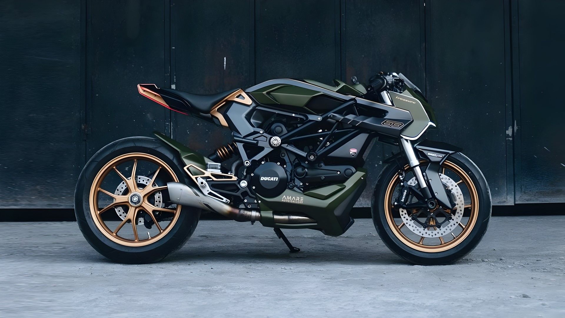 This Ducati Lamborghini Custom Cafe Racer Is The V12 Vision Gran 