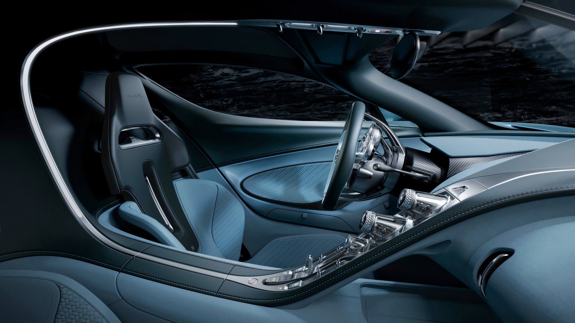 Bugatti Tourbillon mostra lateralmente