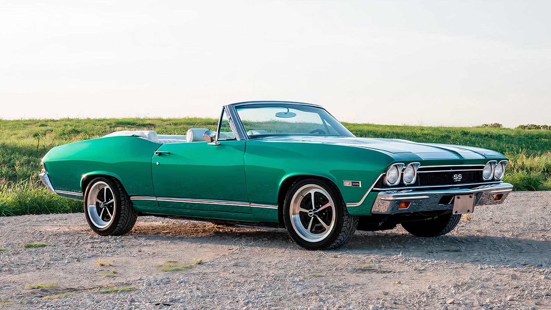 verde 1968 Chevrolet Chevelle SS 396 conversível