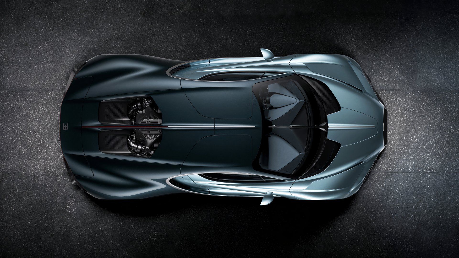 Vista superior do Bugatti Tourbillon