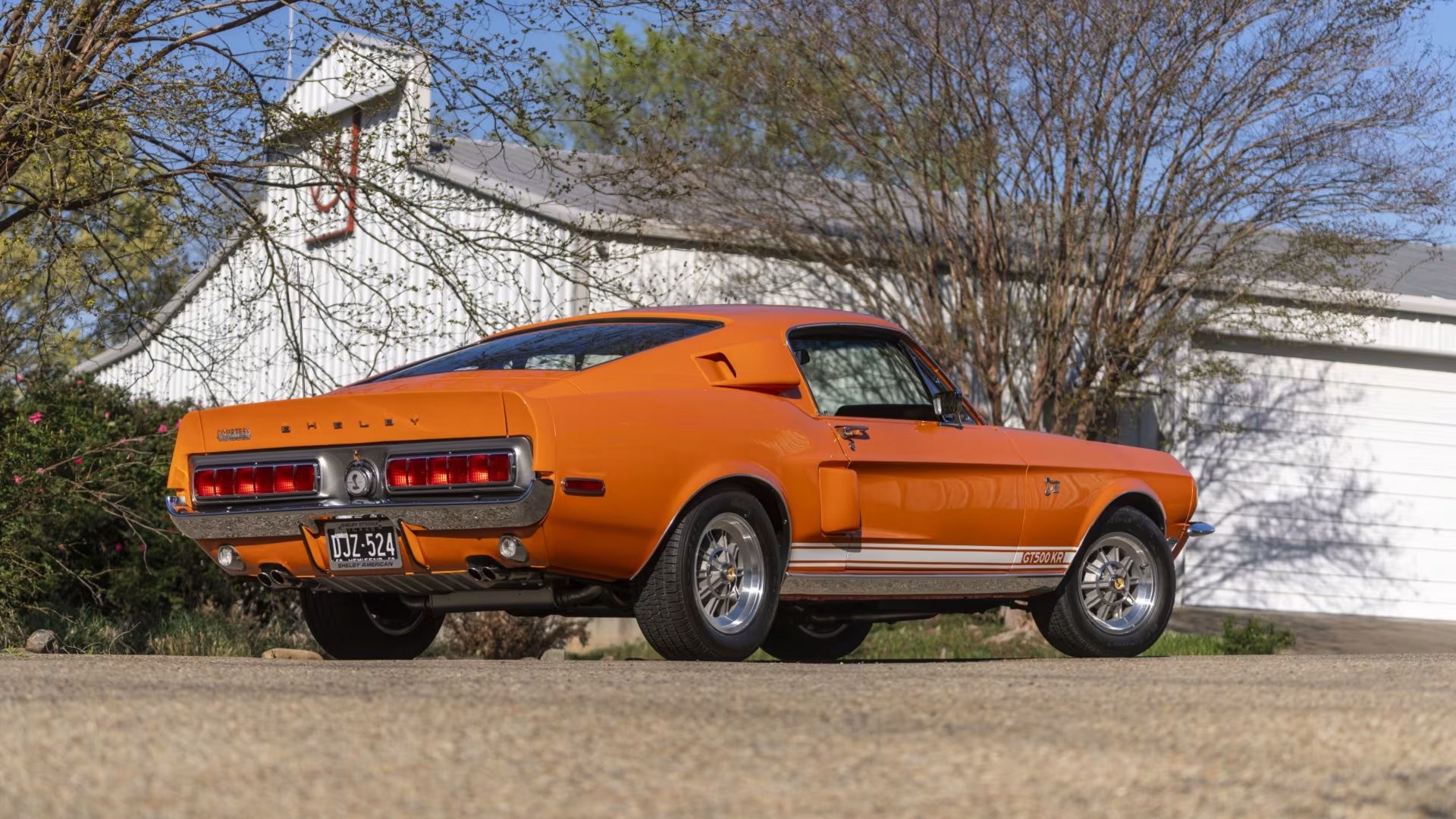Orange 1968 Shelby Mustang GT500KR