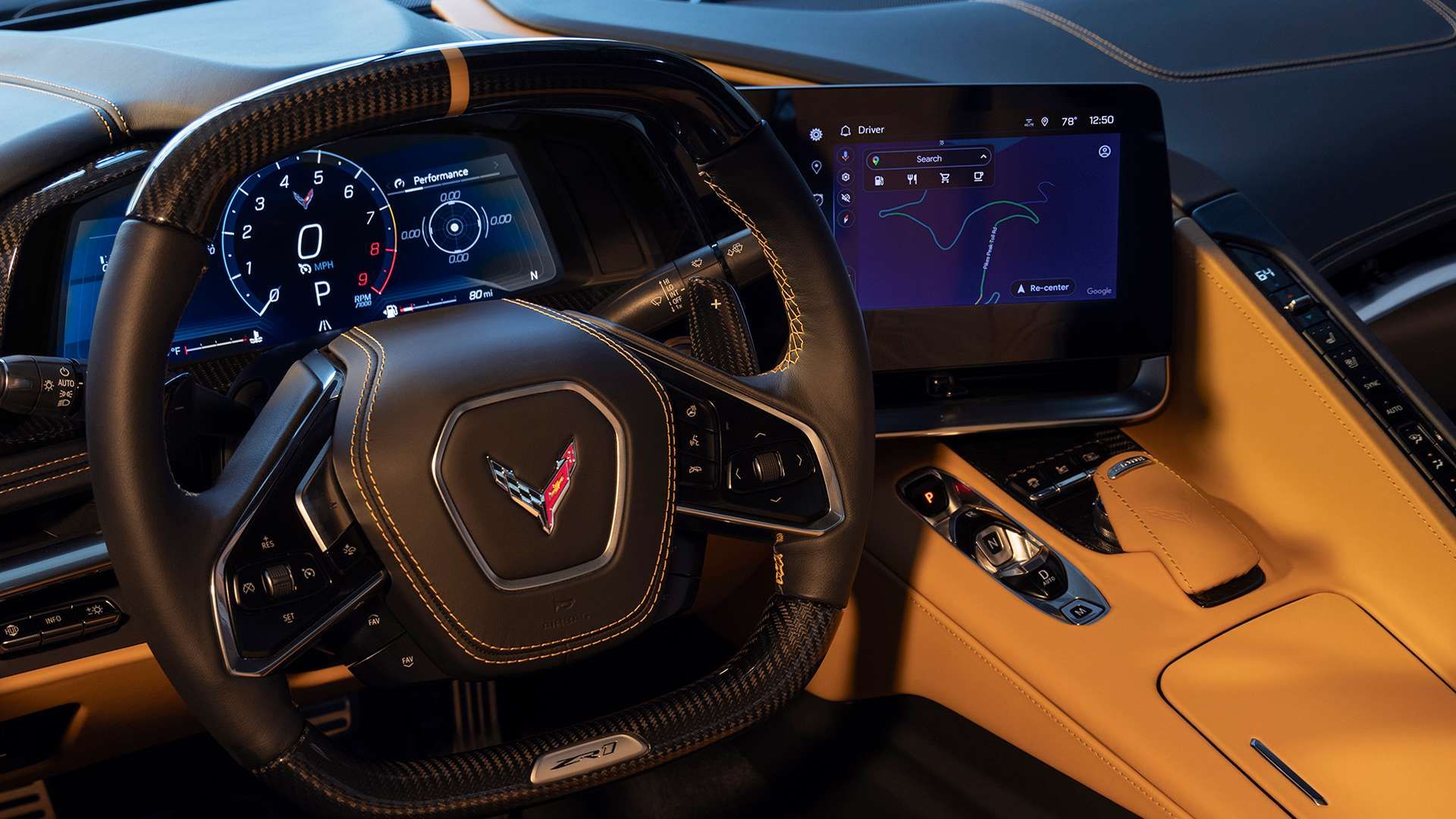 Chevrolet Corvette ZR1 Conversível Interior Lado do Motorista