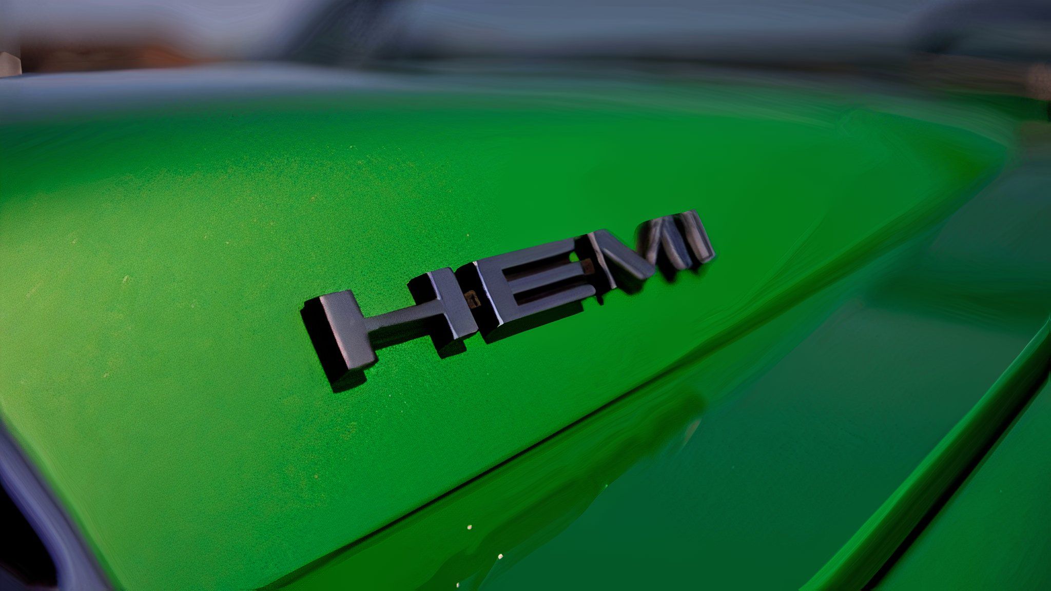 Emblema Hemi em um Dodge Coronet 1969
