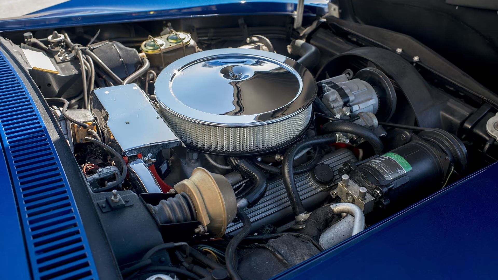 Lado do motor Corvette LT-1 V8
