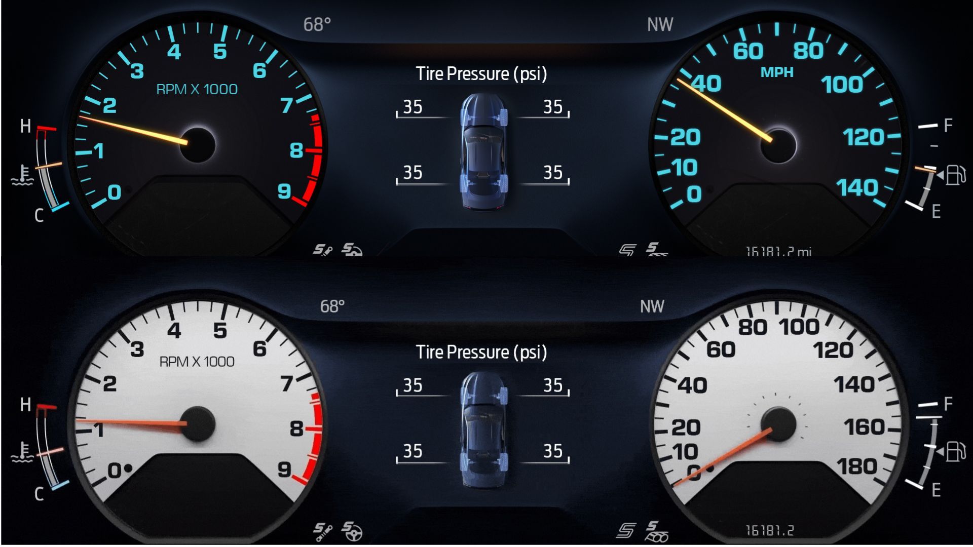 Ford Mustang Heritage Cluster Dia e Noite
